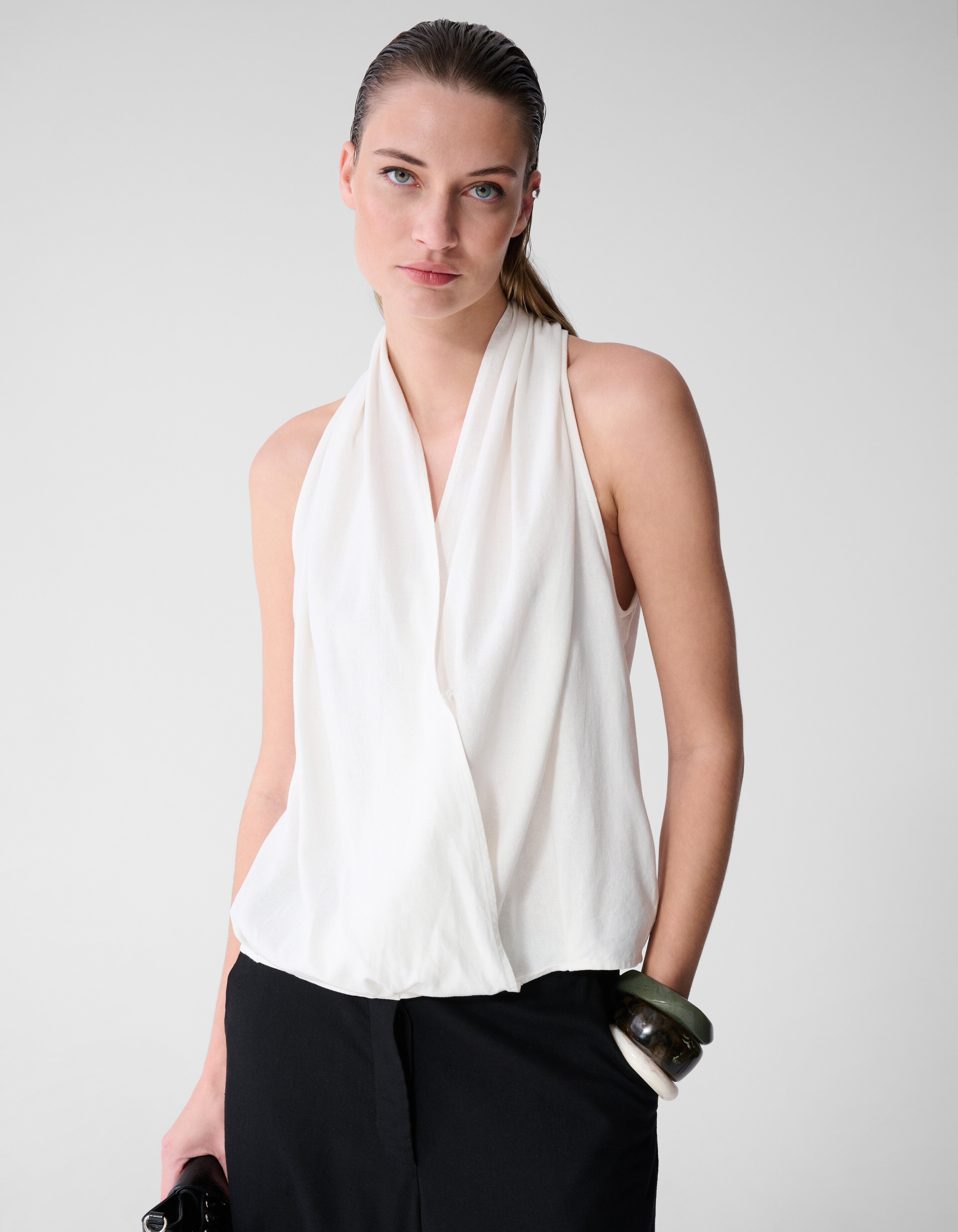 Drape Top Wit By Lonneke SHOEBY WOMEN