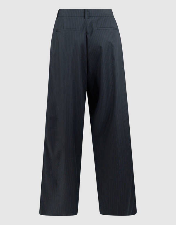 Pinstripe Wide Leg Fit Broek Donkerblauw SHOEBY WOMEN