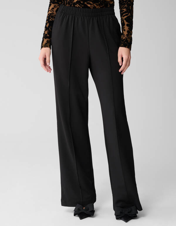 Basis Wide Leg Broek Zwart SHOEBY WOMEN