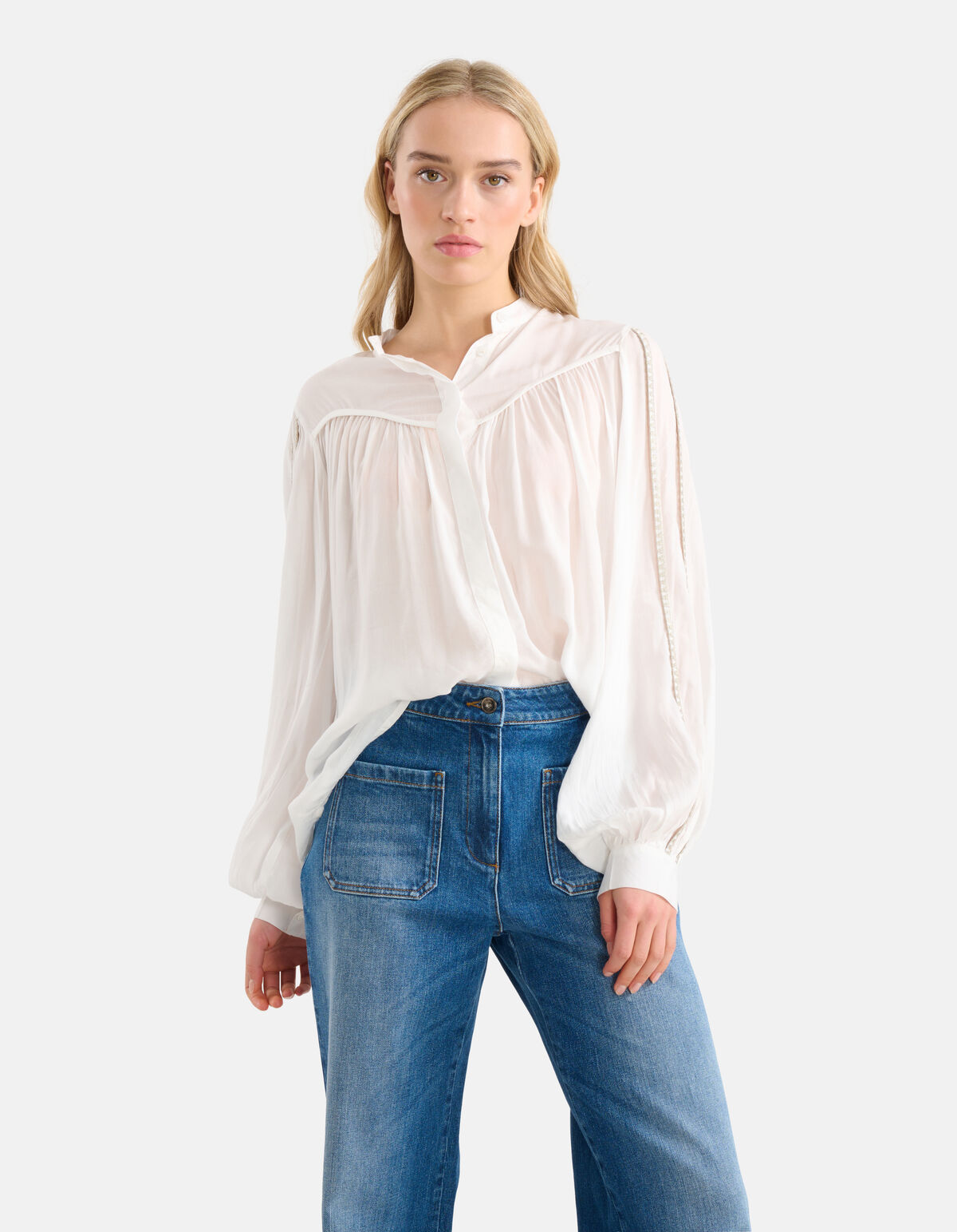 Pleated Blouse Gebroken Wit By Mieke SHOEBY WOMEN