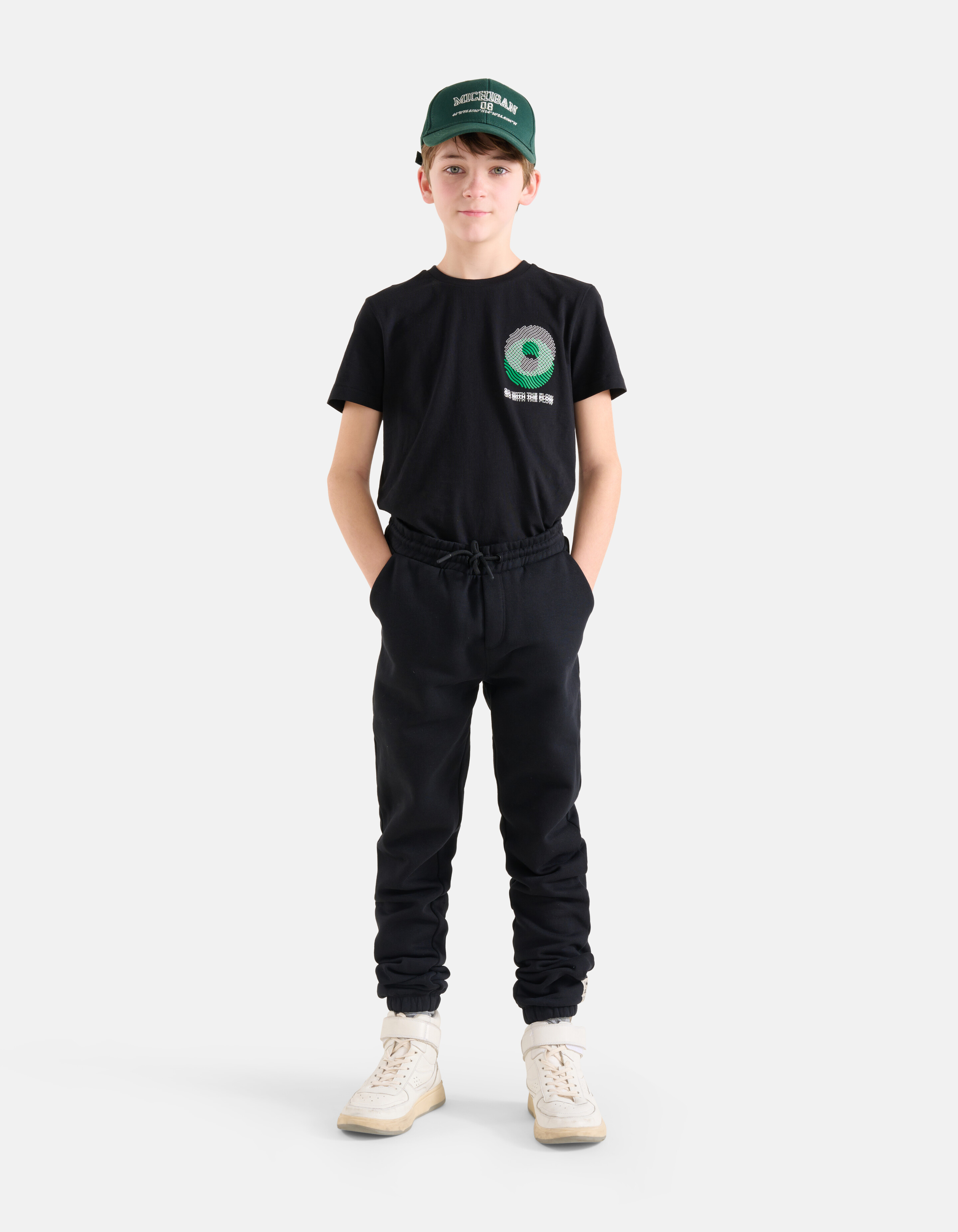 Printed T-shirt Zwart SHOEBY BOYS