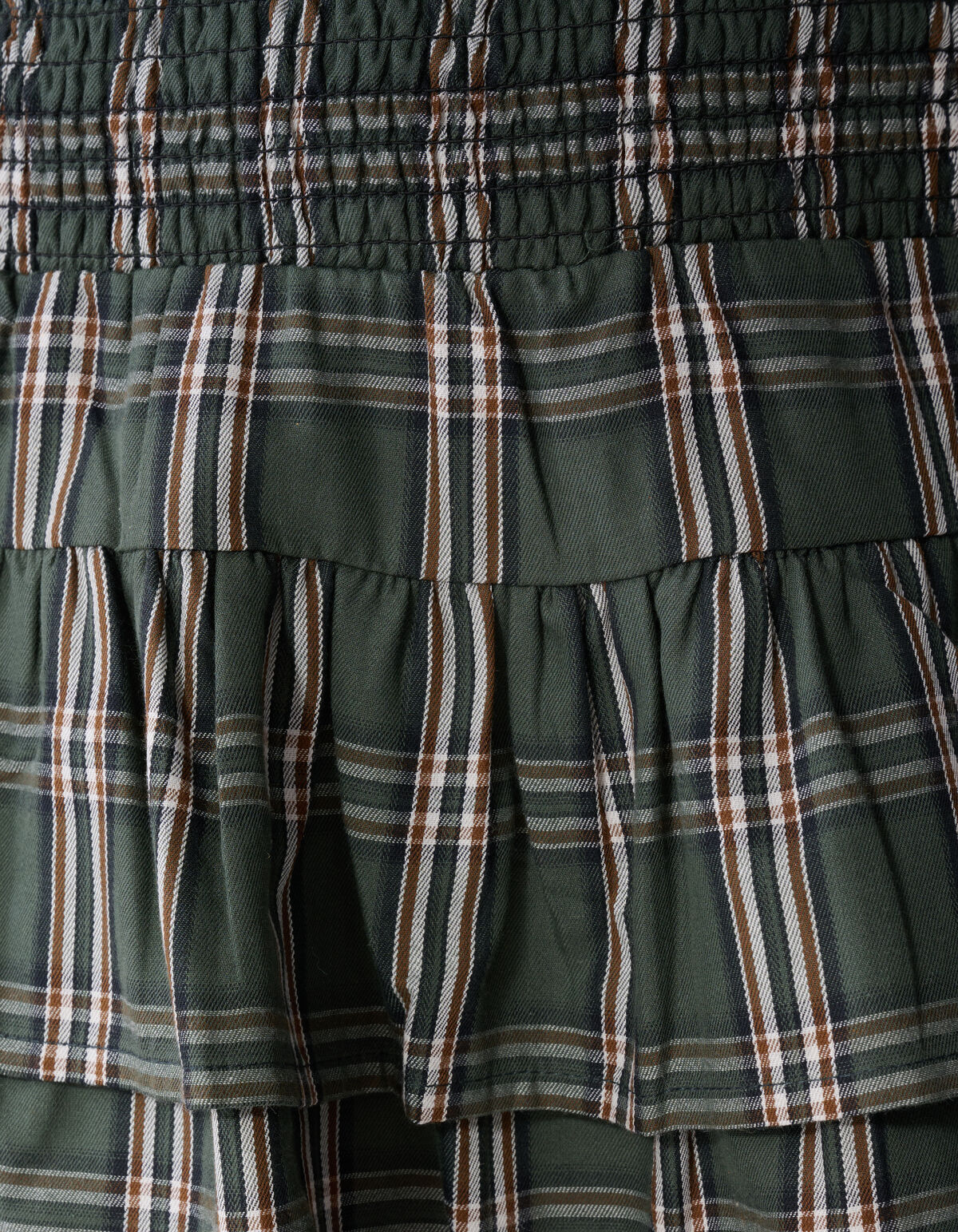Check Ruffle Rok Groen SHOEBY GIRLS