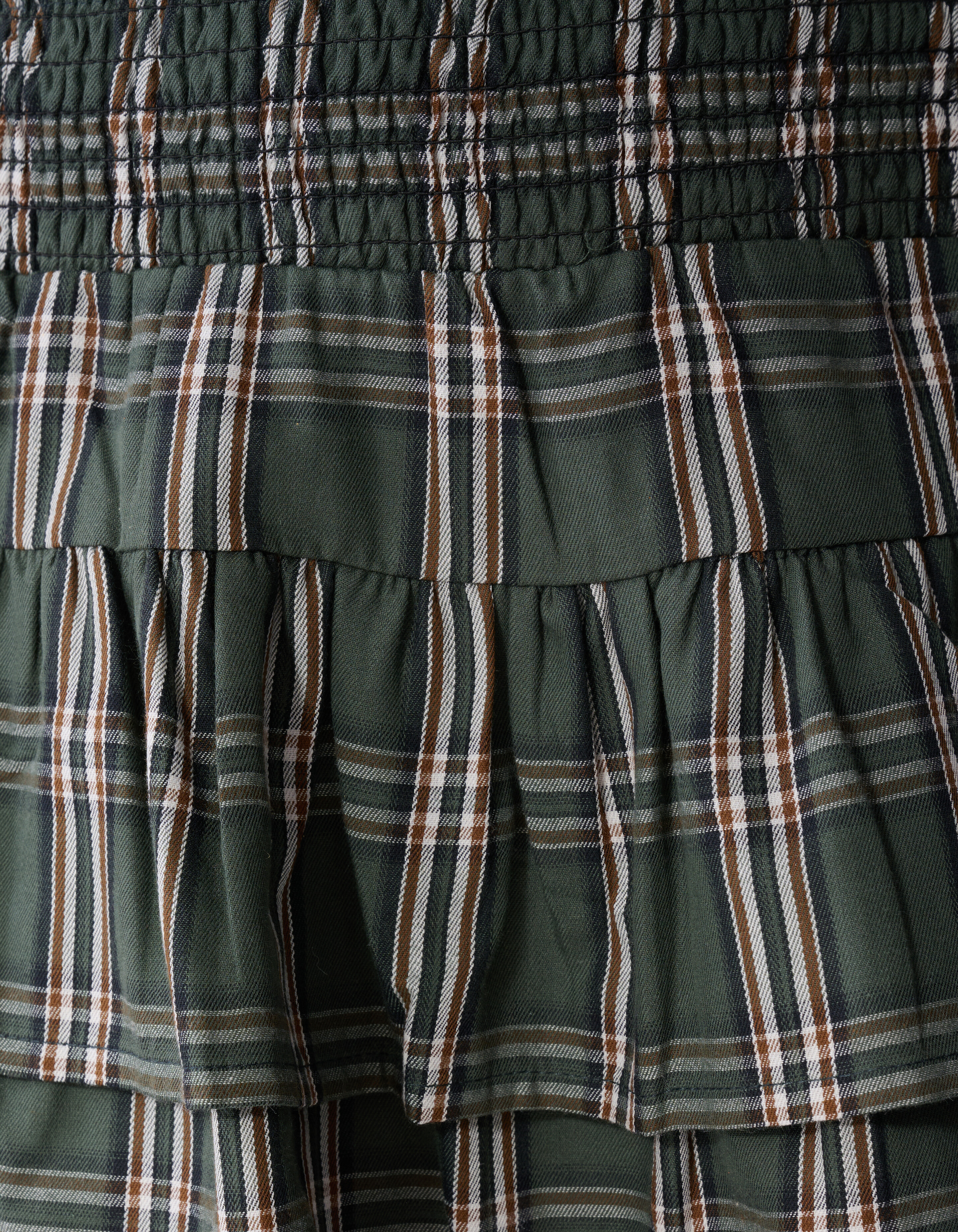 Check Ruffle Rok Groen SHOEBY GIRLS