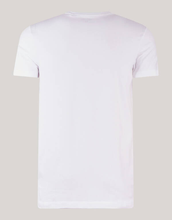 Basis V-hals T-shirt Wit SHOEBY MEN