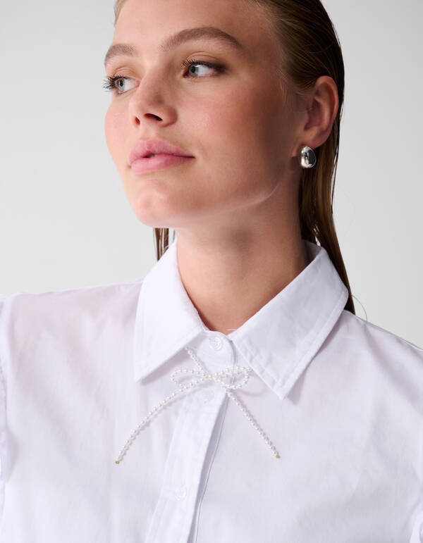 Ruffle Blouse Wit SHOEBY WOMEN