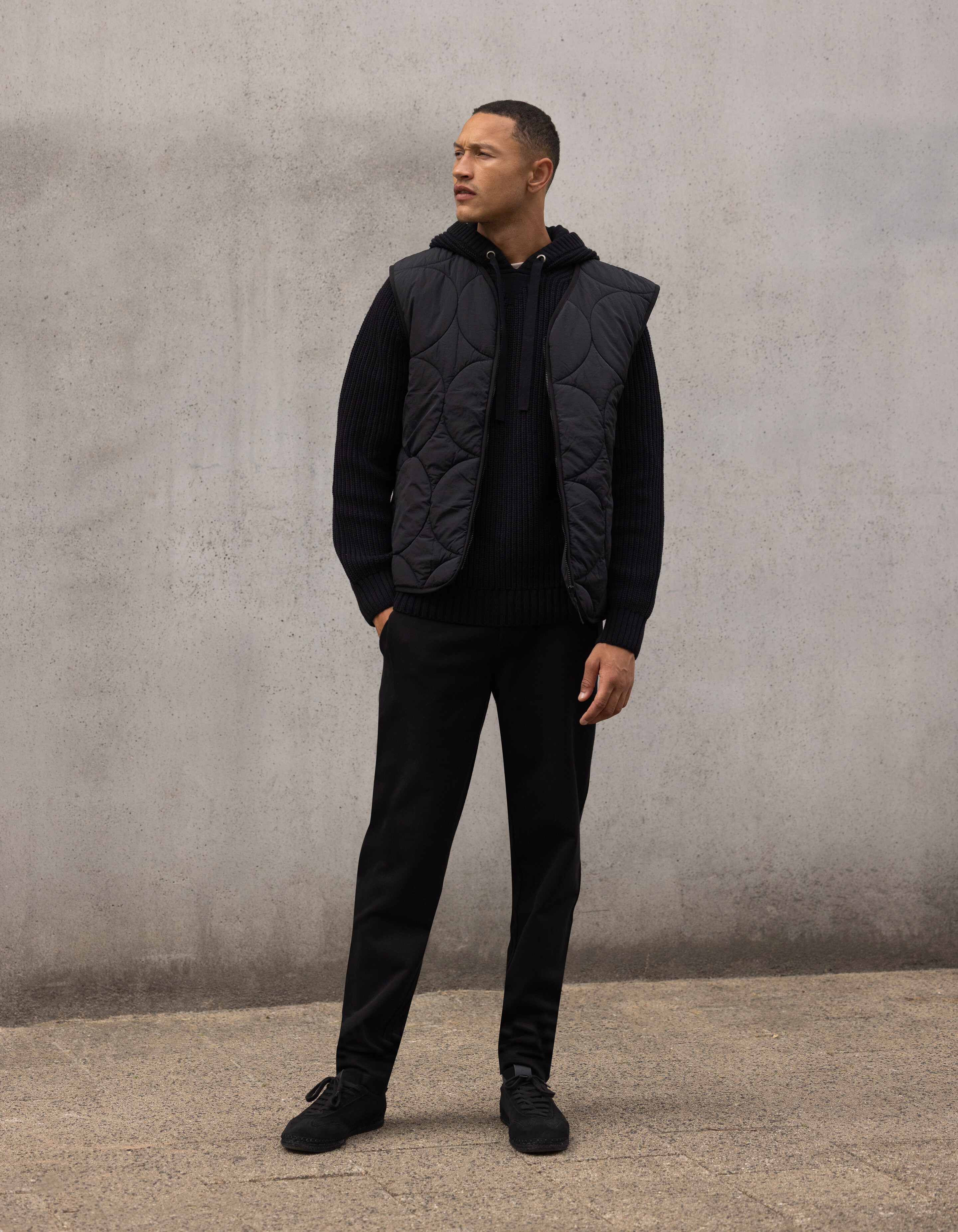 Quilted Spark Logo Bodywarmer Zwart SHOEBY MEN
