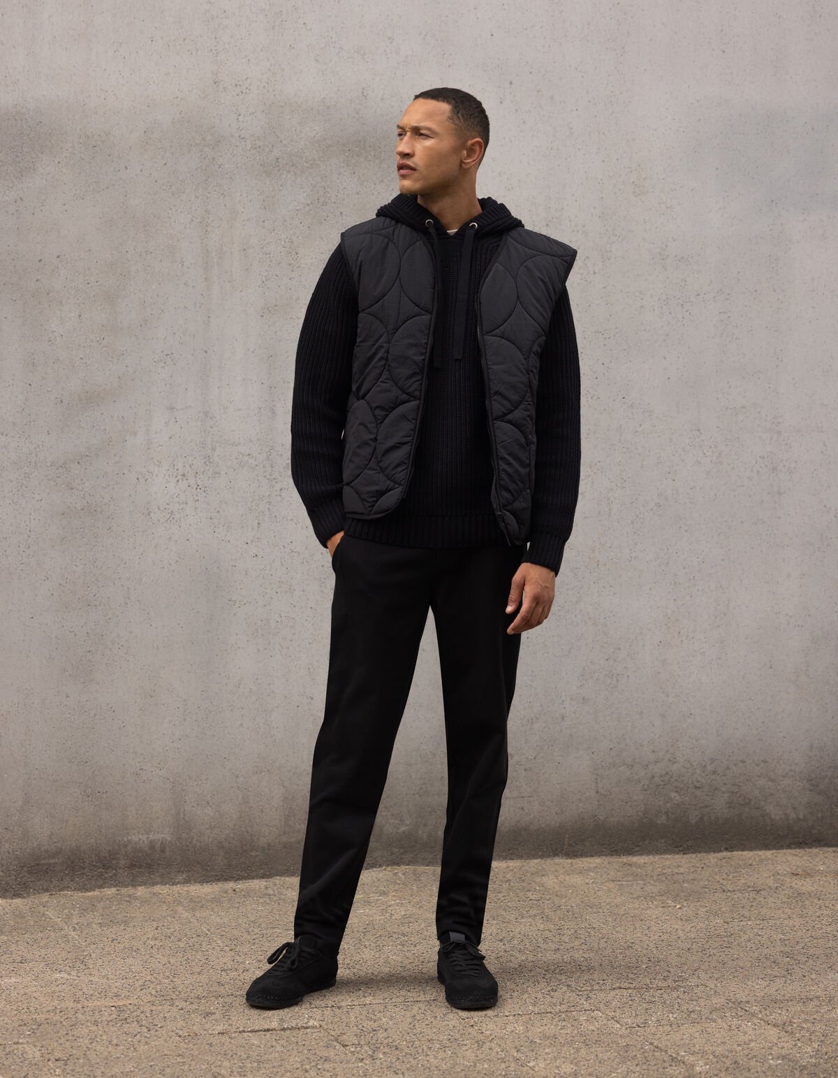 Quilted Spark Logo Bodywarmer Zwart SHOEBY MEN