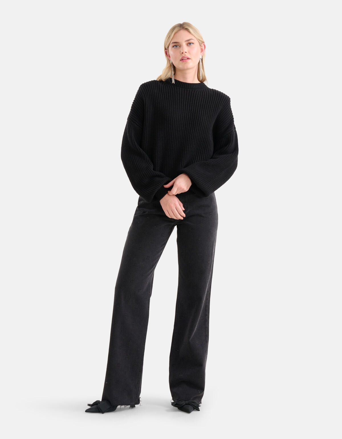 Gebreide Trui Zwart SHOEBY WOMEN