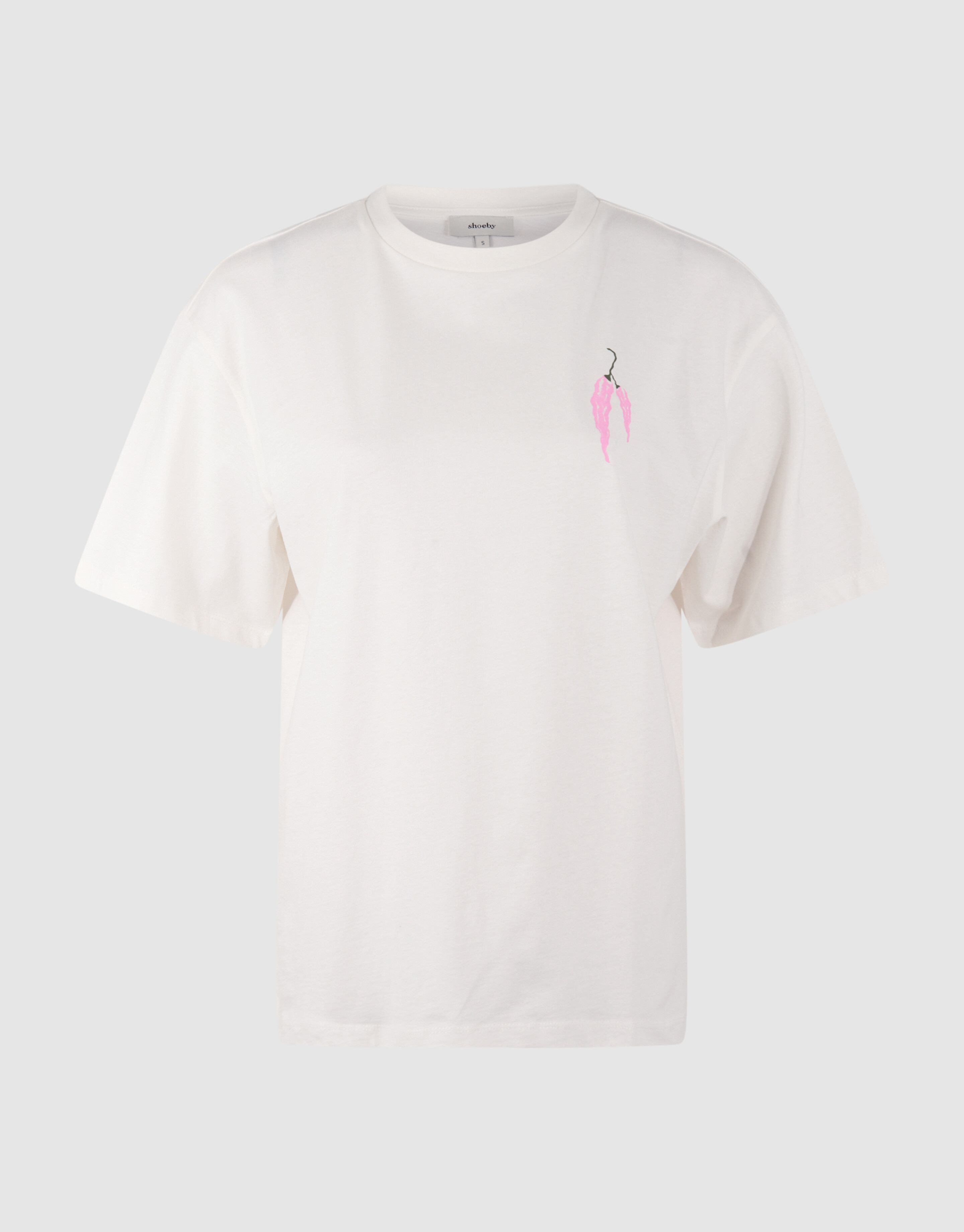 Pepper Artwork T-shirt Gebroken Wit SHOEBY WOMEN