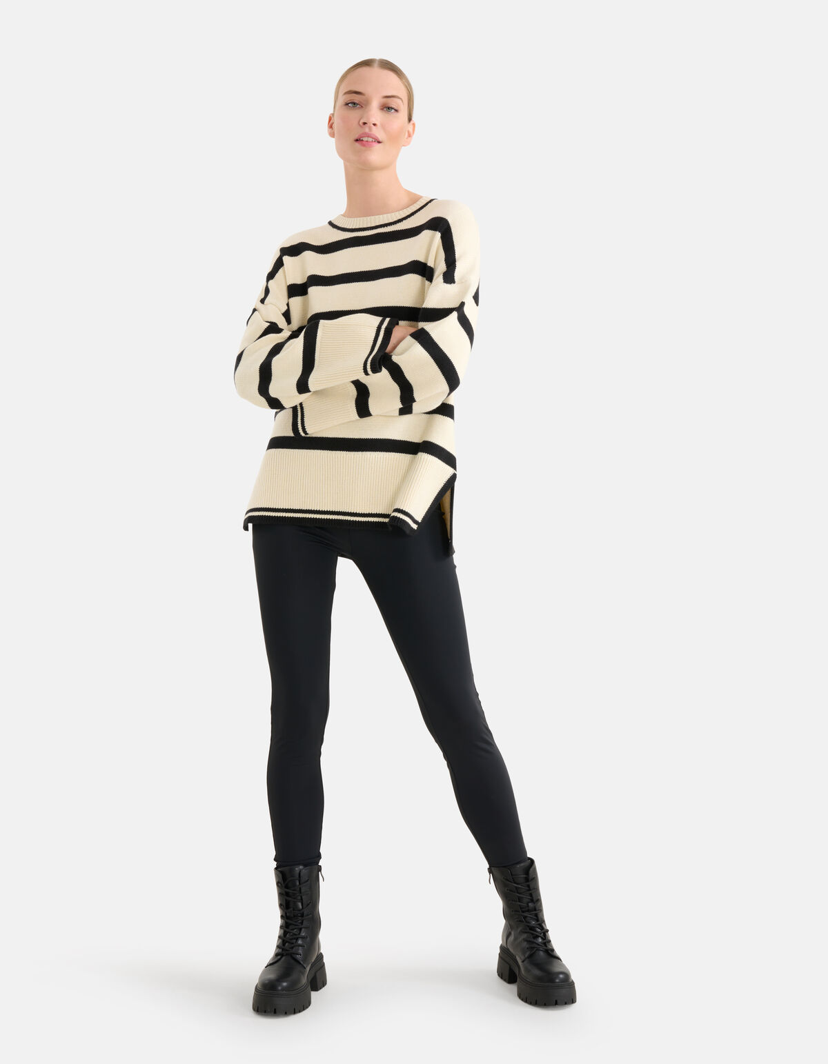 Gestreepte Trui Gebroken Wit By Mieke SHOEBY WOMEN