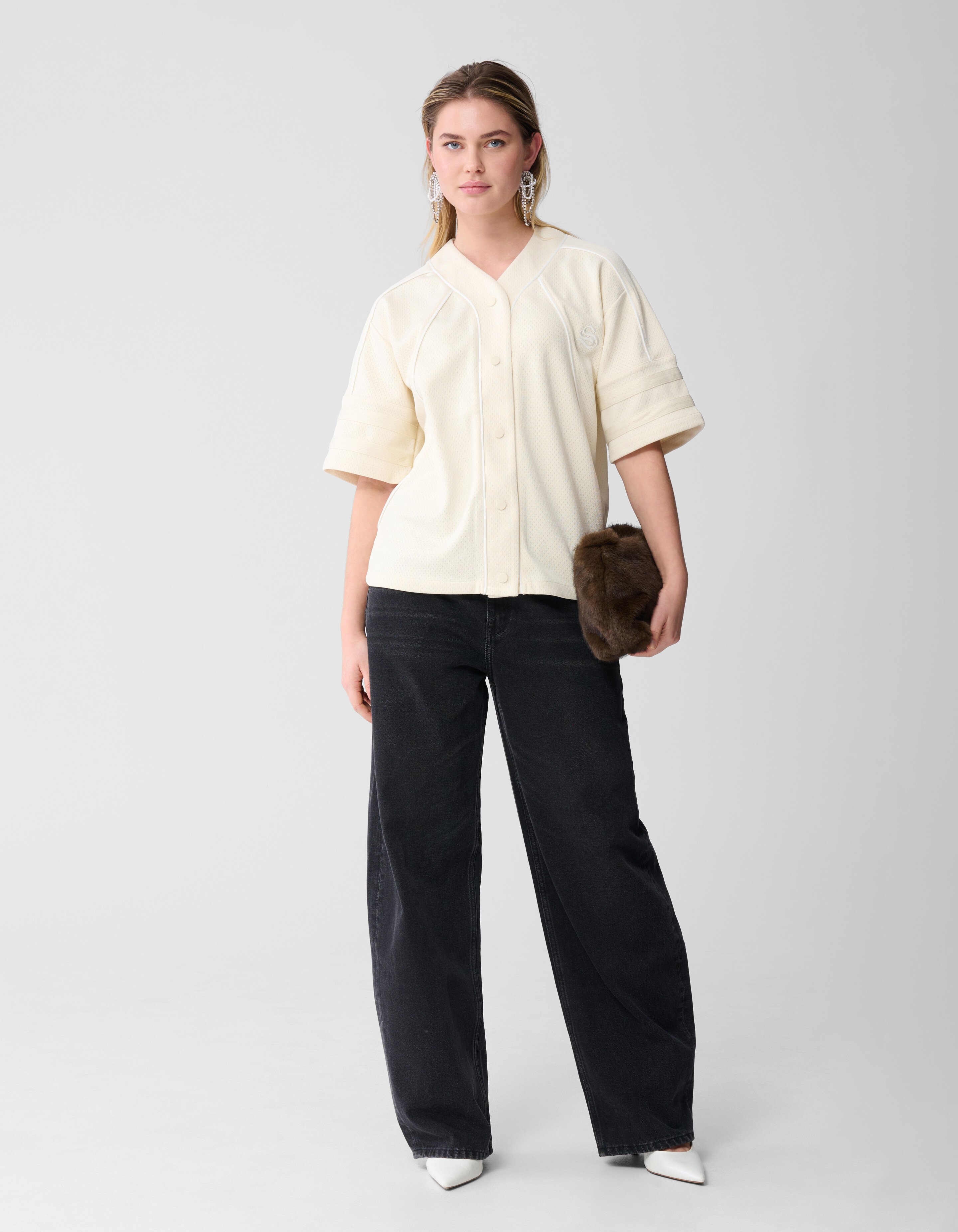 Mesh Piping Jack Gebroken Wit SHOEBY WOMEN