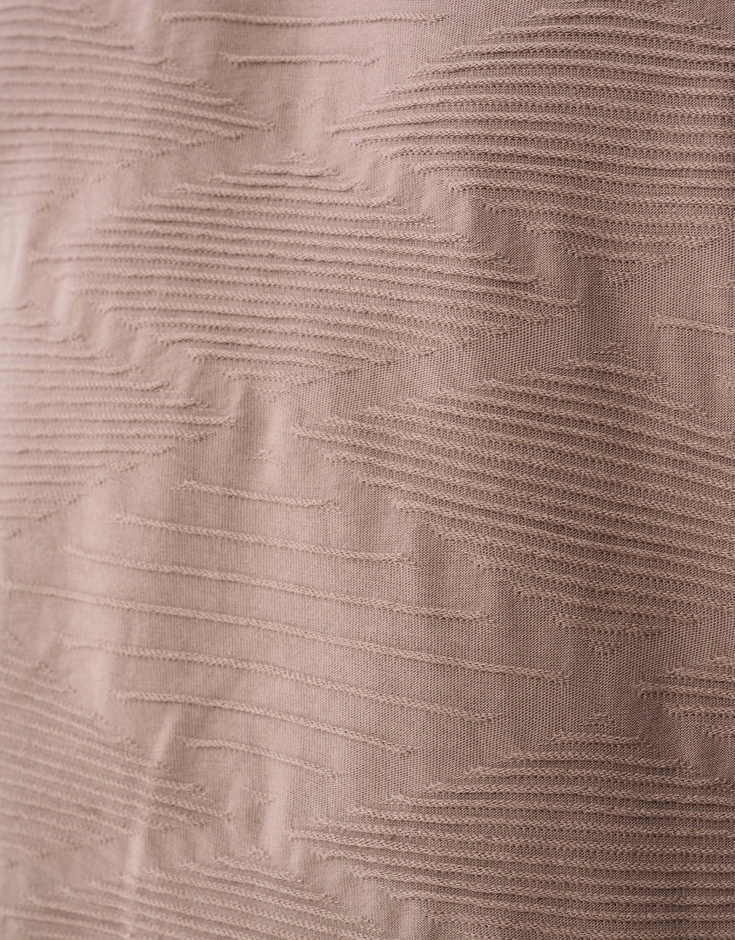 Wave Structuur T-shirt Lichtbruin SHOEBY MEN
