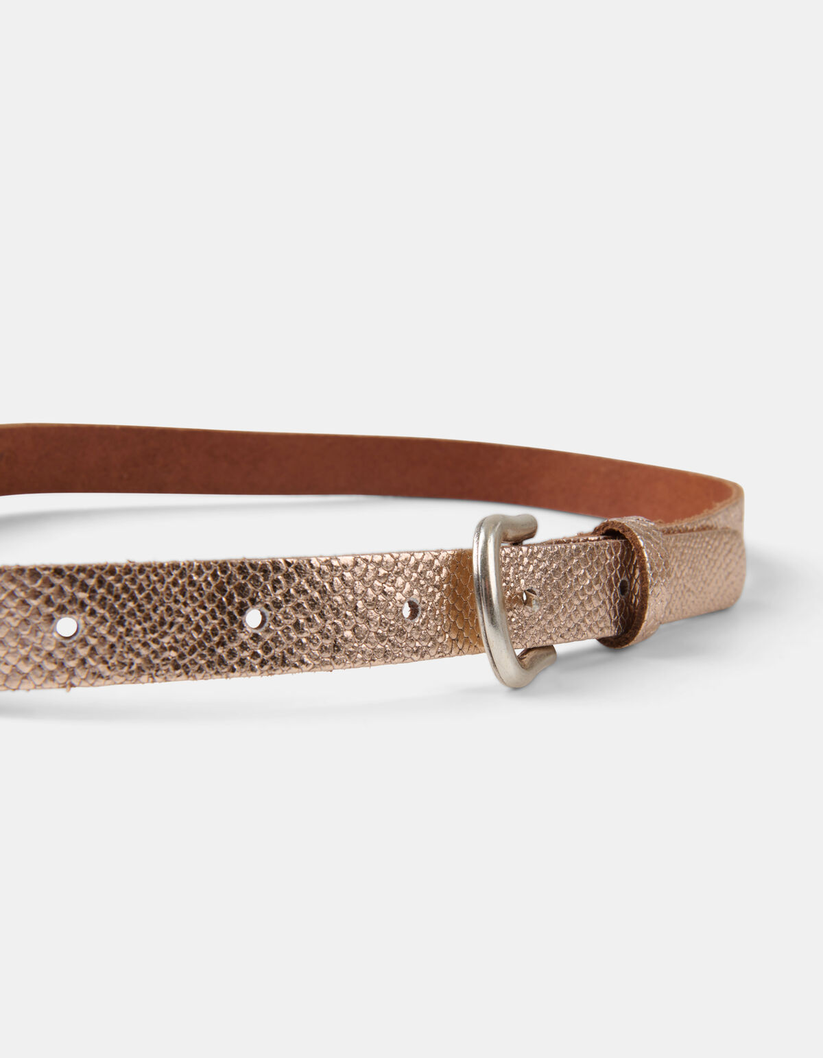 Metallic Python Riem Goud SHOEBY ACCESSOIRES