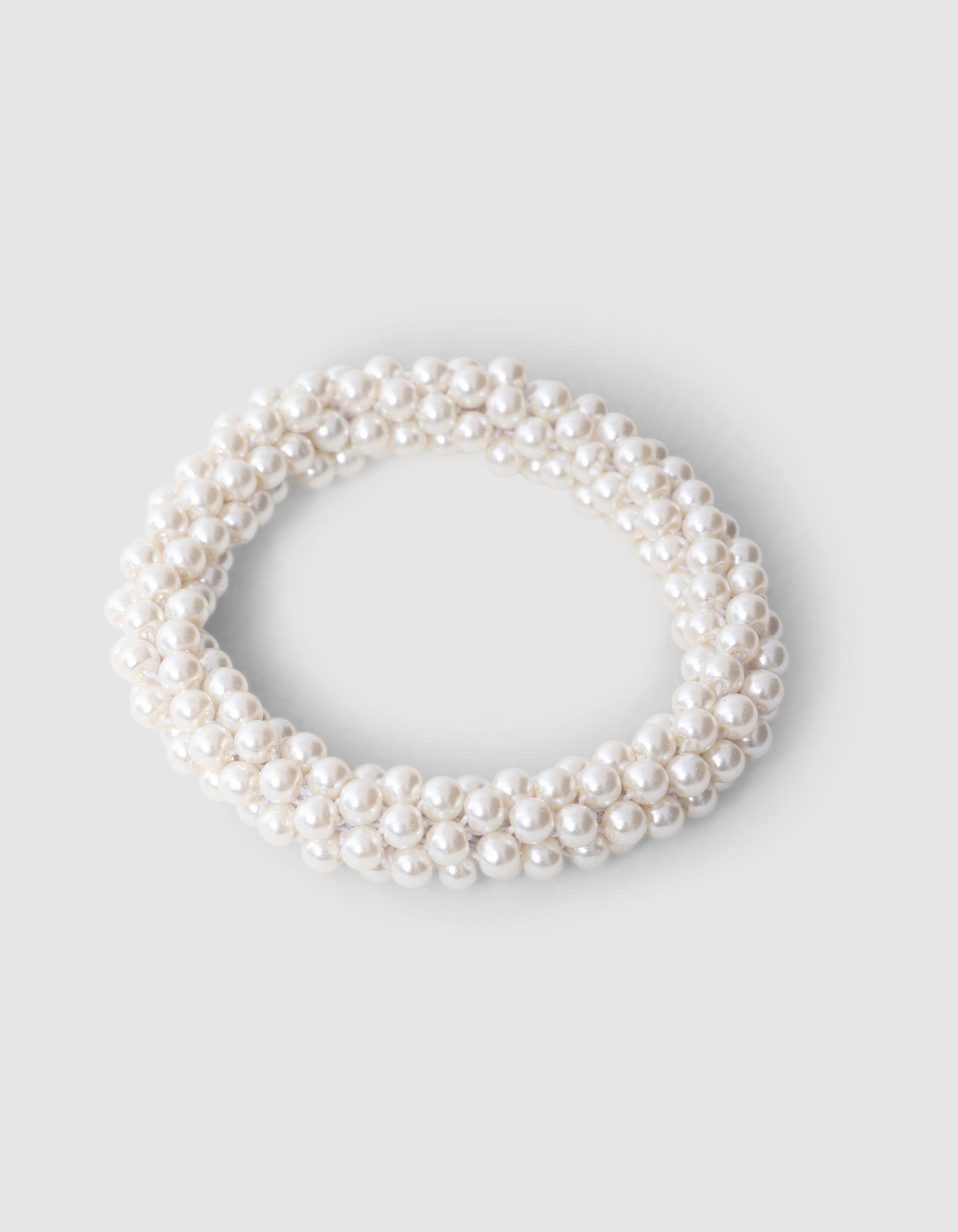 Beaded Haarelastiek Gebroken Wit SHOEBY ACCESSOIRES