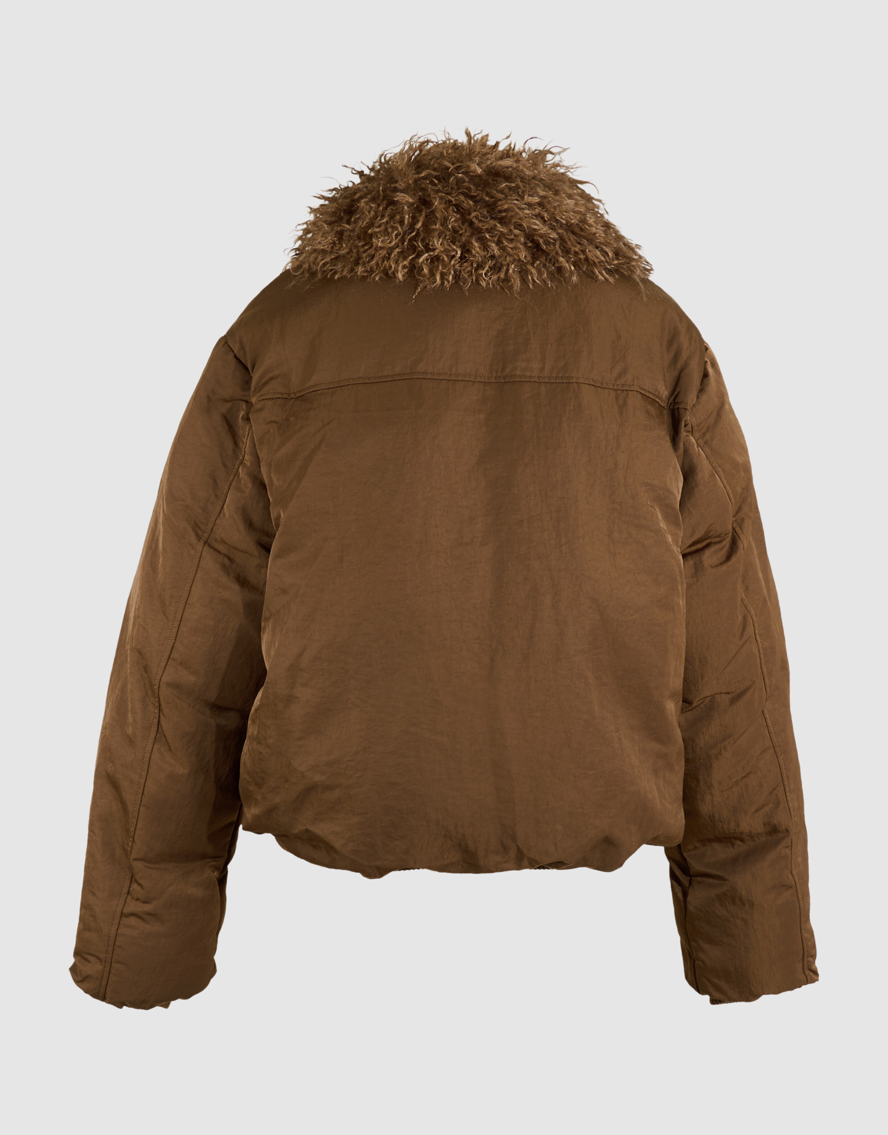 Fluffy Collar Bomber Jas Bruin SHOEBY WOMEN