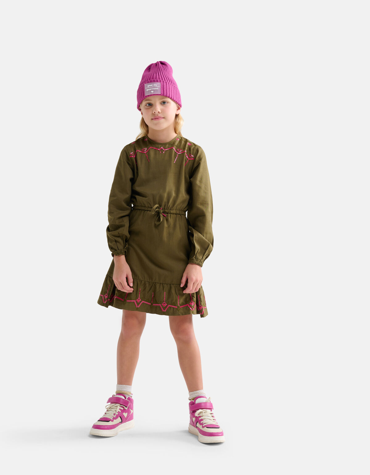 Strass Jurk Donkergroen SHOEBY GIRLS