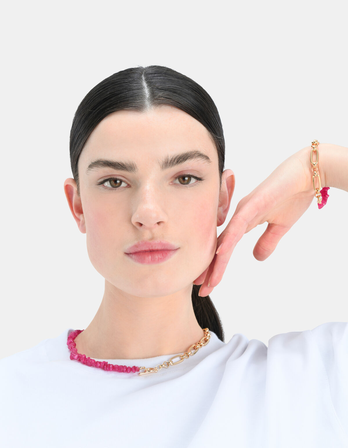 Fucsia Statement Ketting ACCESSOIRES SHOEBY