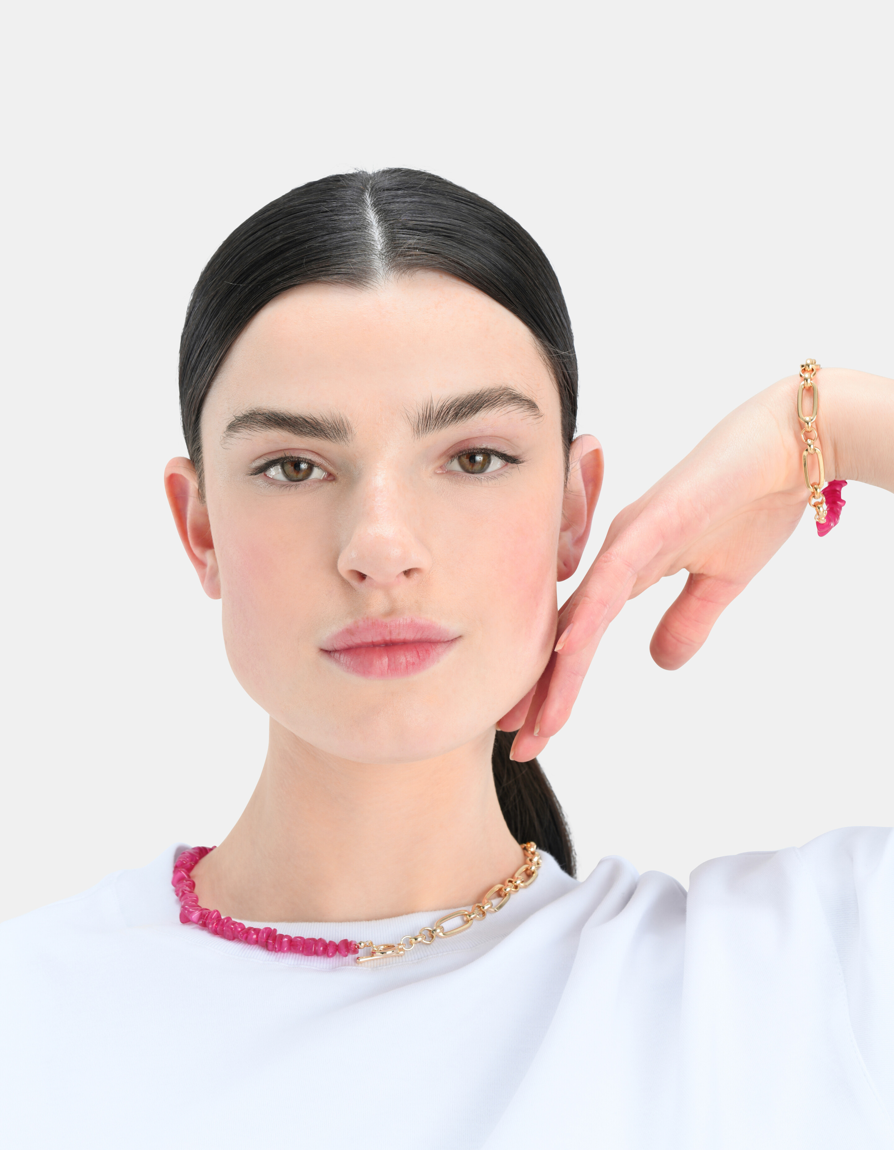 Fucsia Statement Ketting ACCESSOIRES SHOEBY