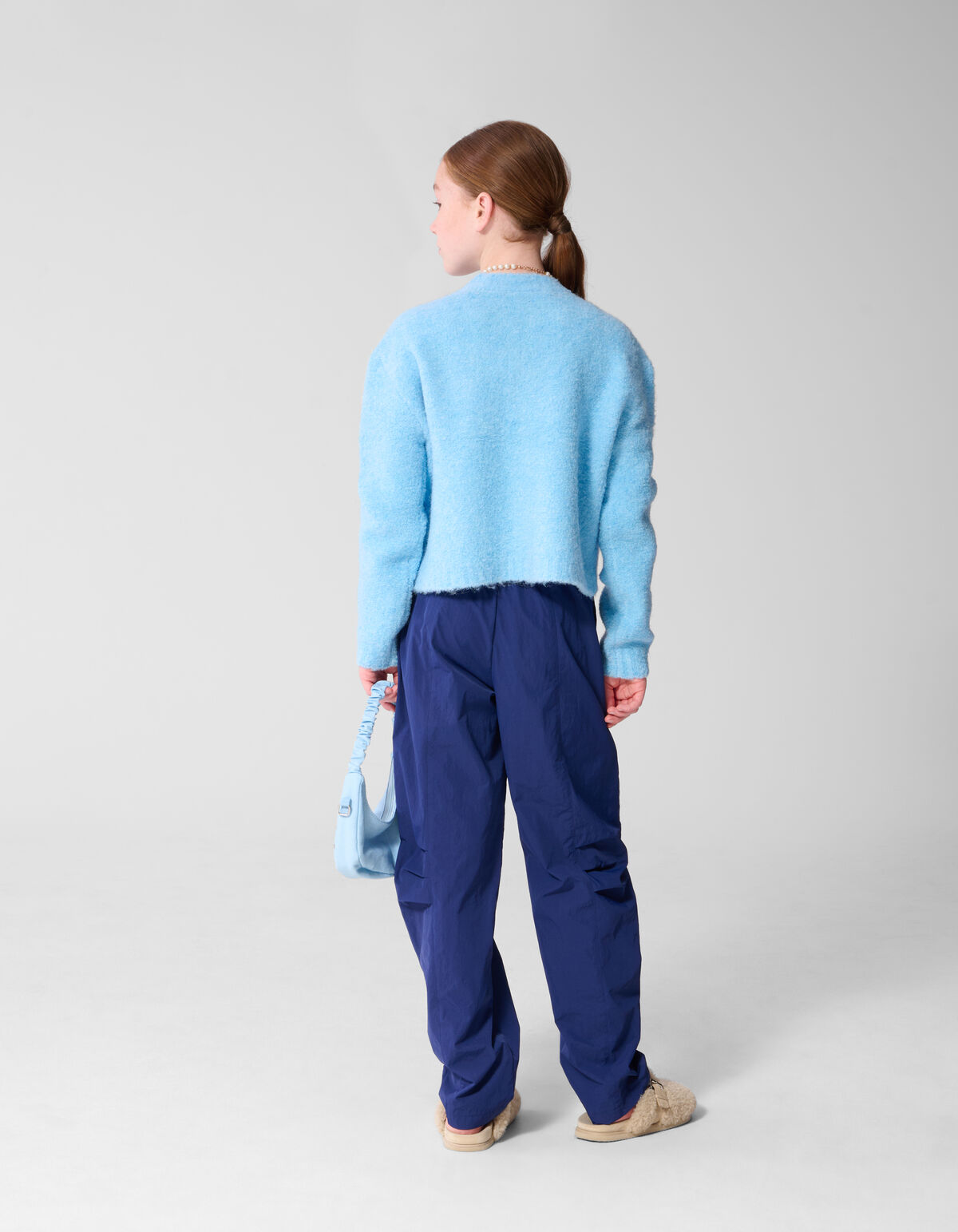 Loose Fit Pleated Broek Donkerblauw SHOEBY GIRLS