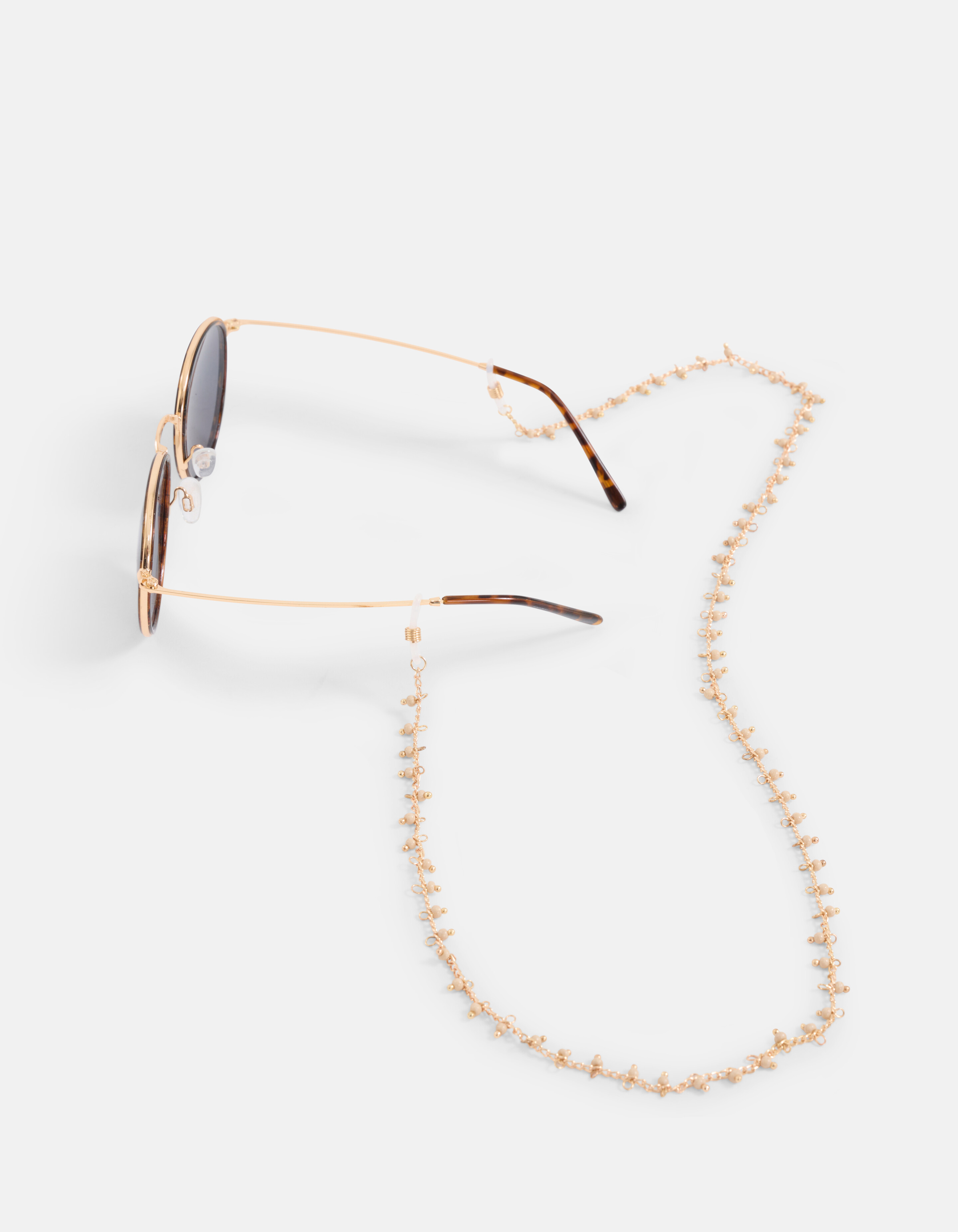 Beaded Zonnebrilkoord Gebroken Wit SHOEBY ACCESSOIRES
