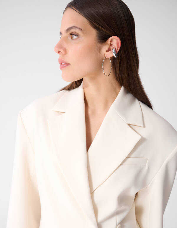 Blazer Mini Jurk Gebroken Wit SHOEBY WOMEN