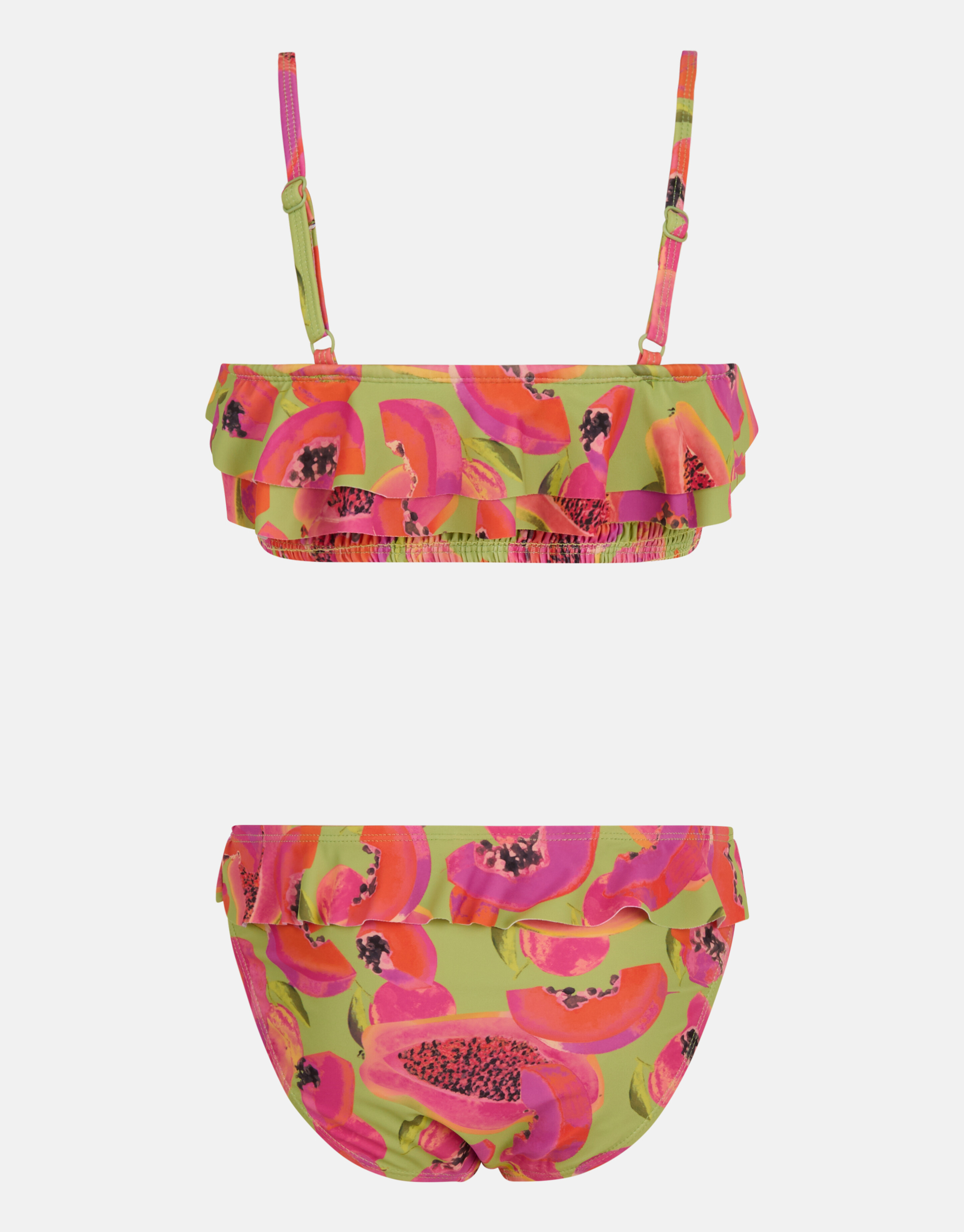 Fruit Print Smock Bikini Groen SHOEBY GIRLS