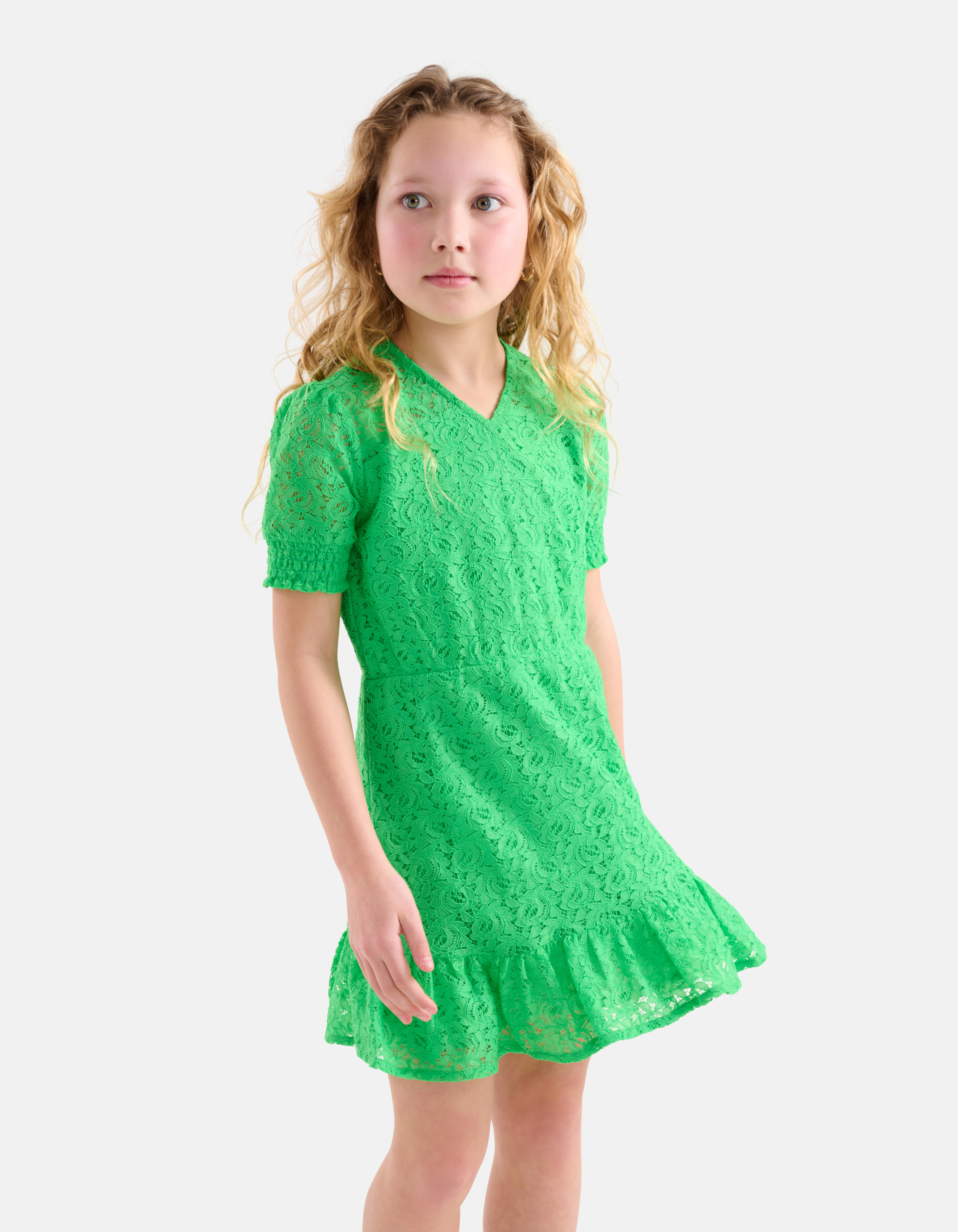 Kanten Jurk Groen SHOEBY GIRLS