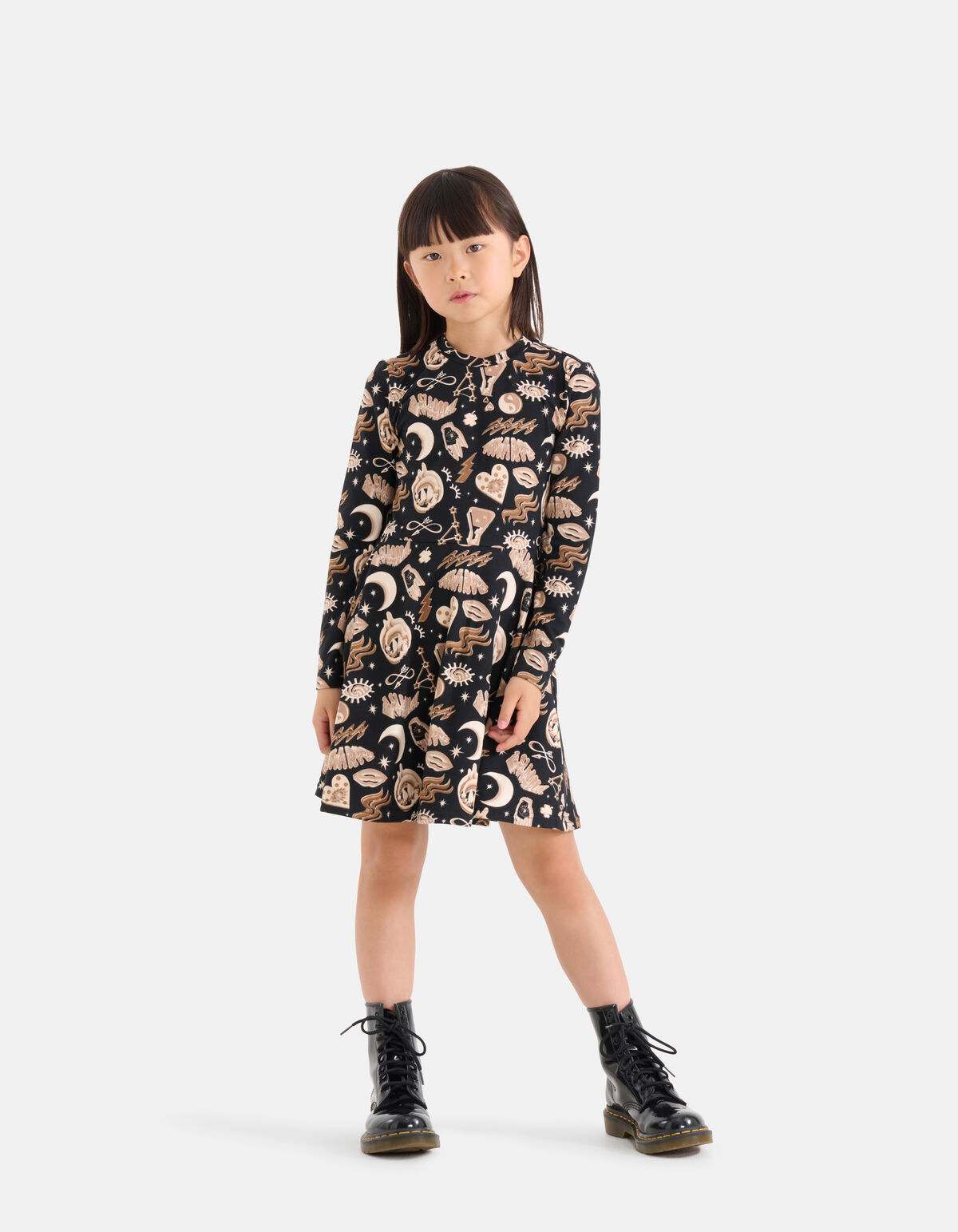 Printed Jurk Bruin SHOEBY GIRLS