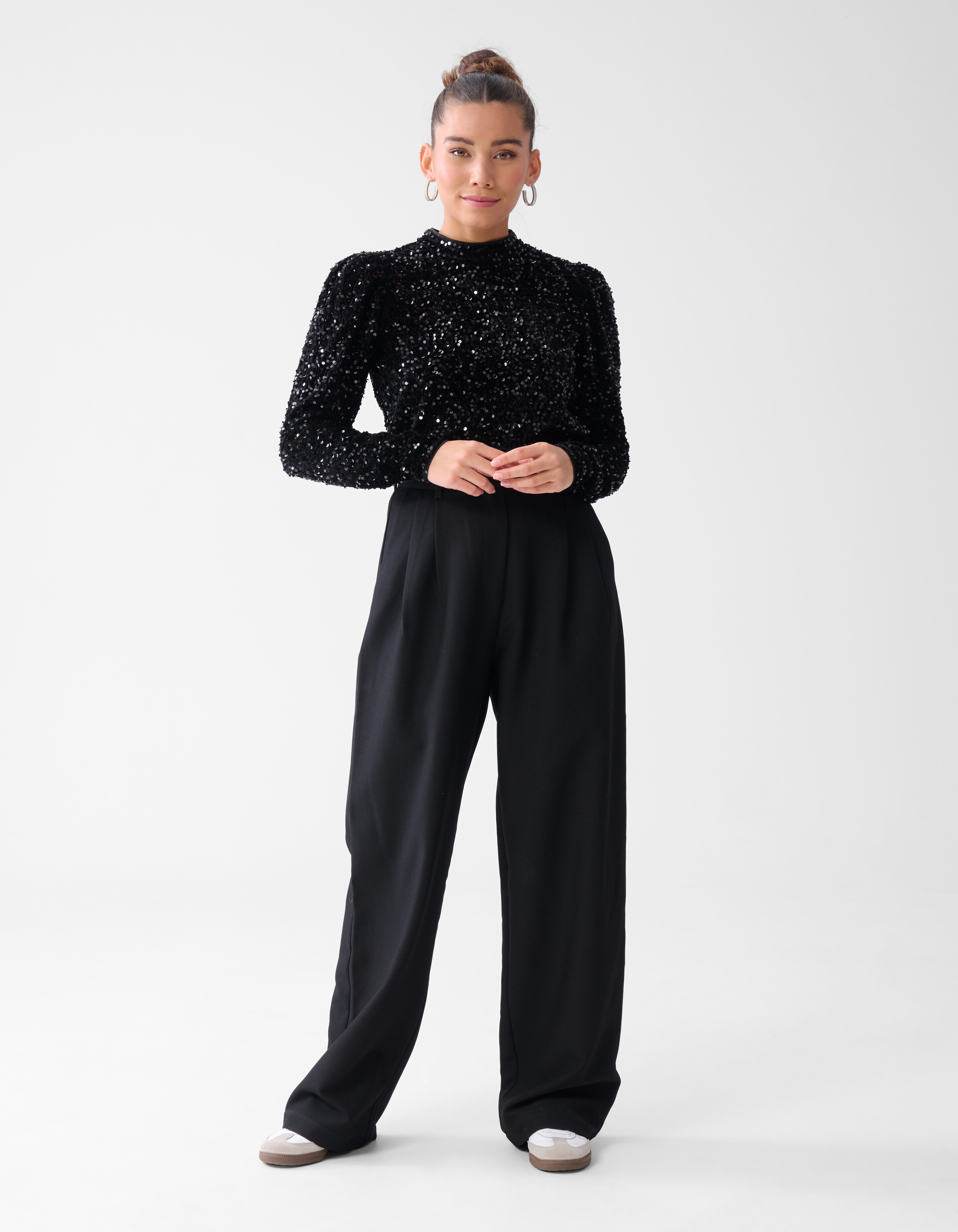 Loose Fit Pantalon Zwart SHOEBY WOMEN