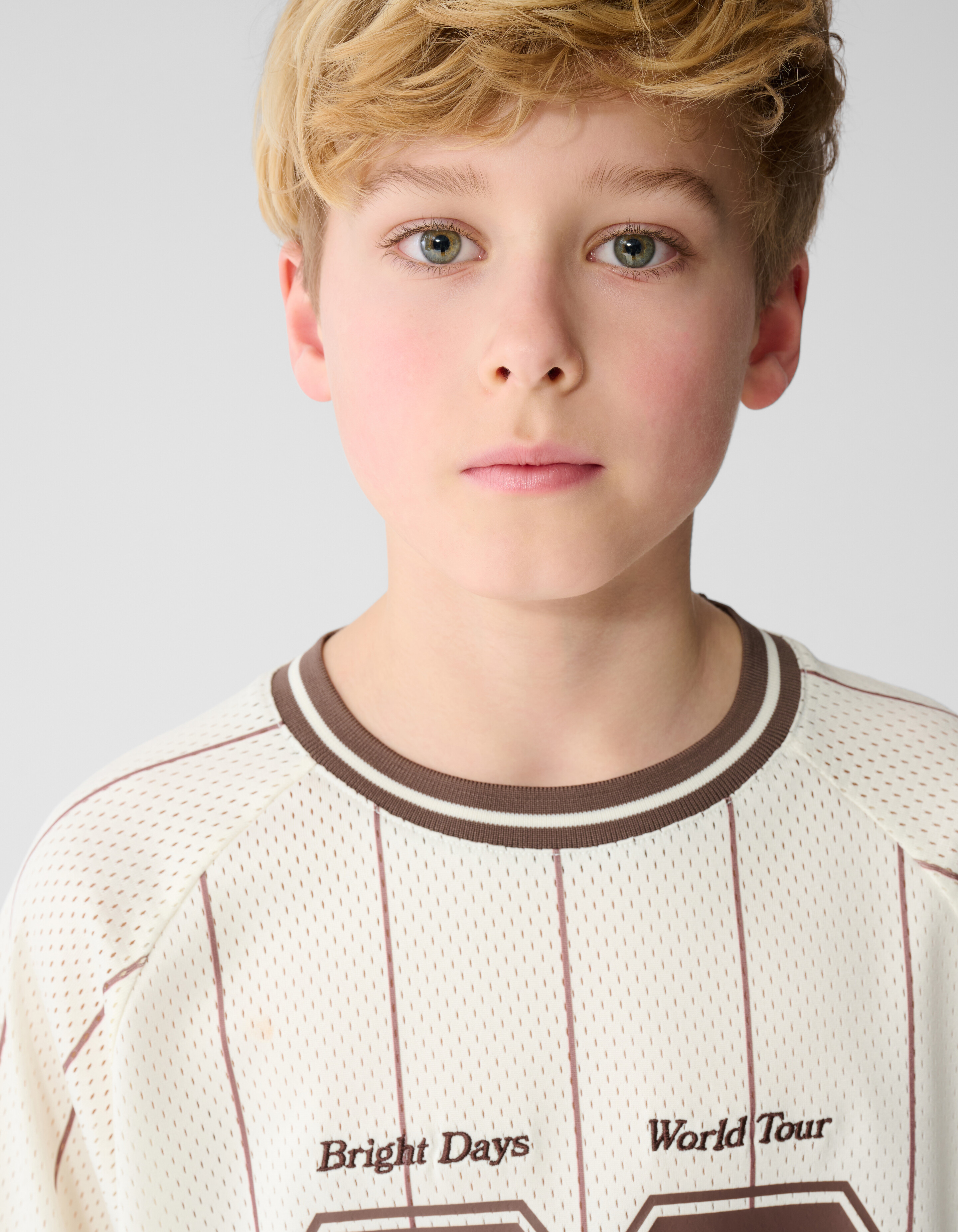 Oversized Sporty T-shirt Gebroken Wit SHOEBY BOYS