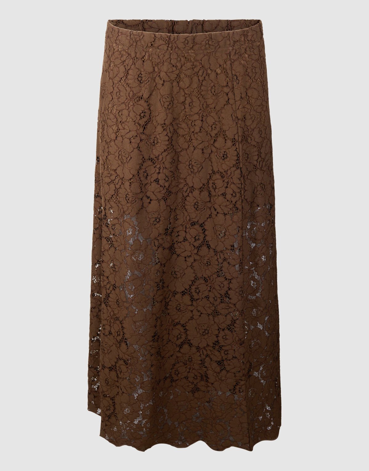 Kanten Maxi Rok Bruin SHOEBY WOMEN