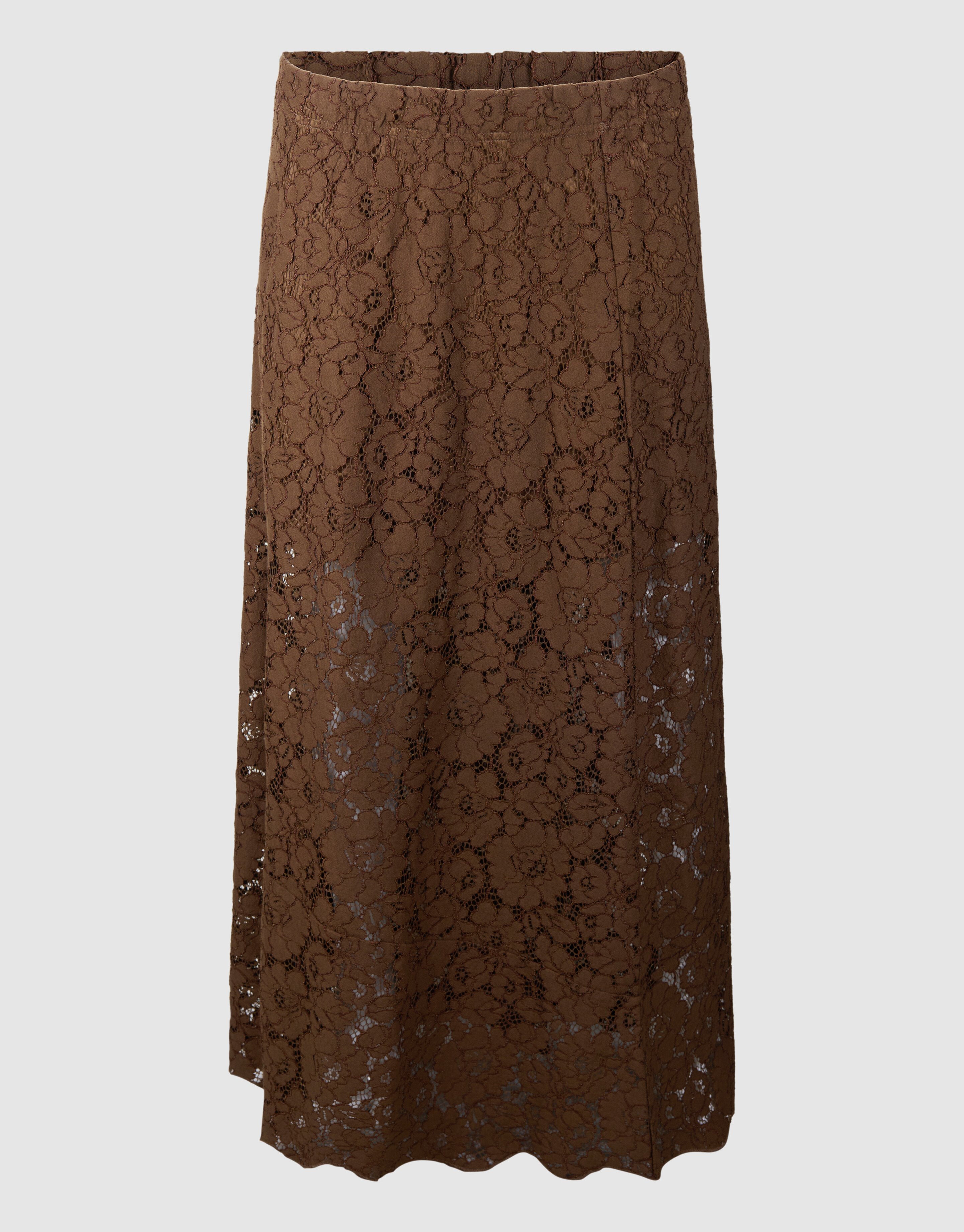 Kanten Maxi Rok Bruin SHOEBY WOMEN