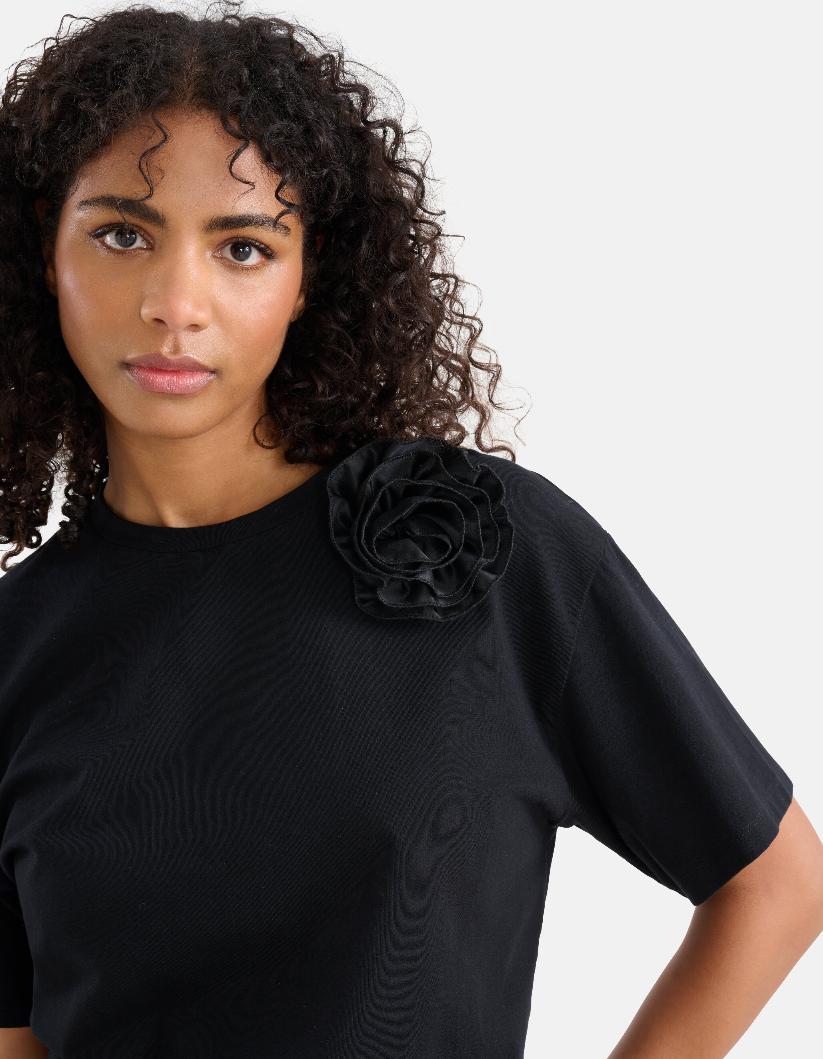 Floral T-shirt Zwart SHOEBY WOMEN