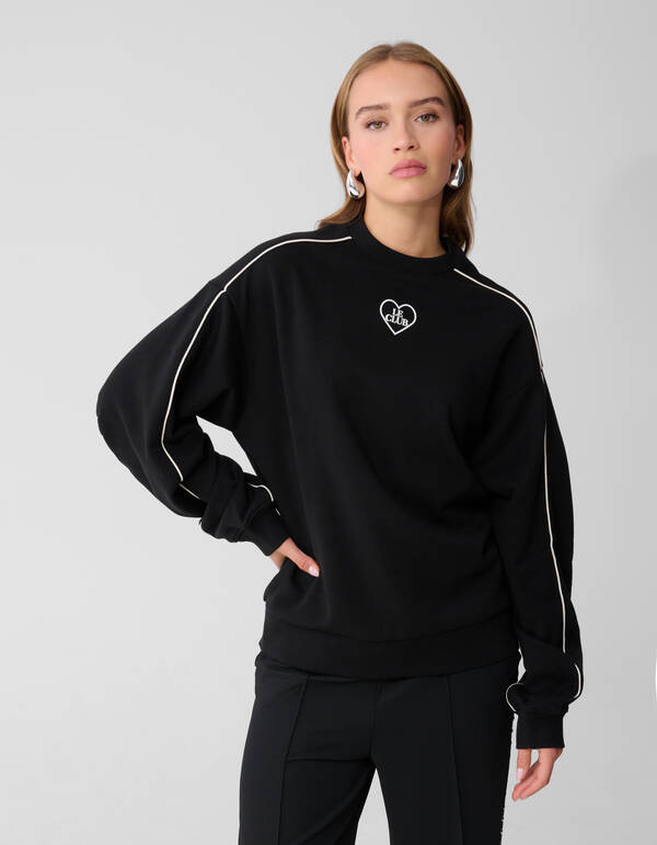 Heart Artwork Sweater Zwart SHOEBY WOMEN