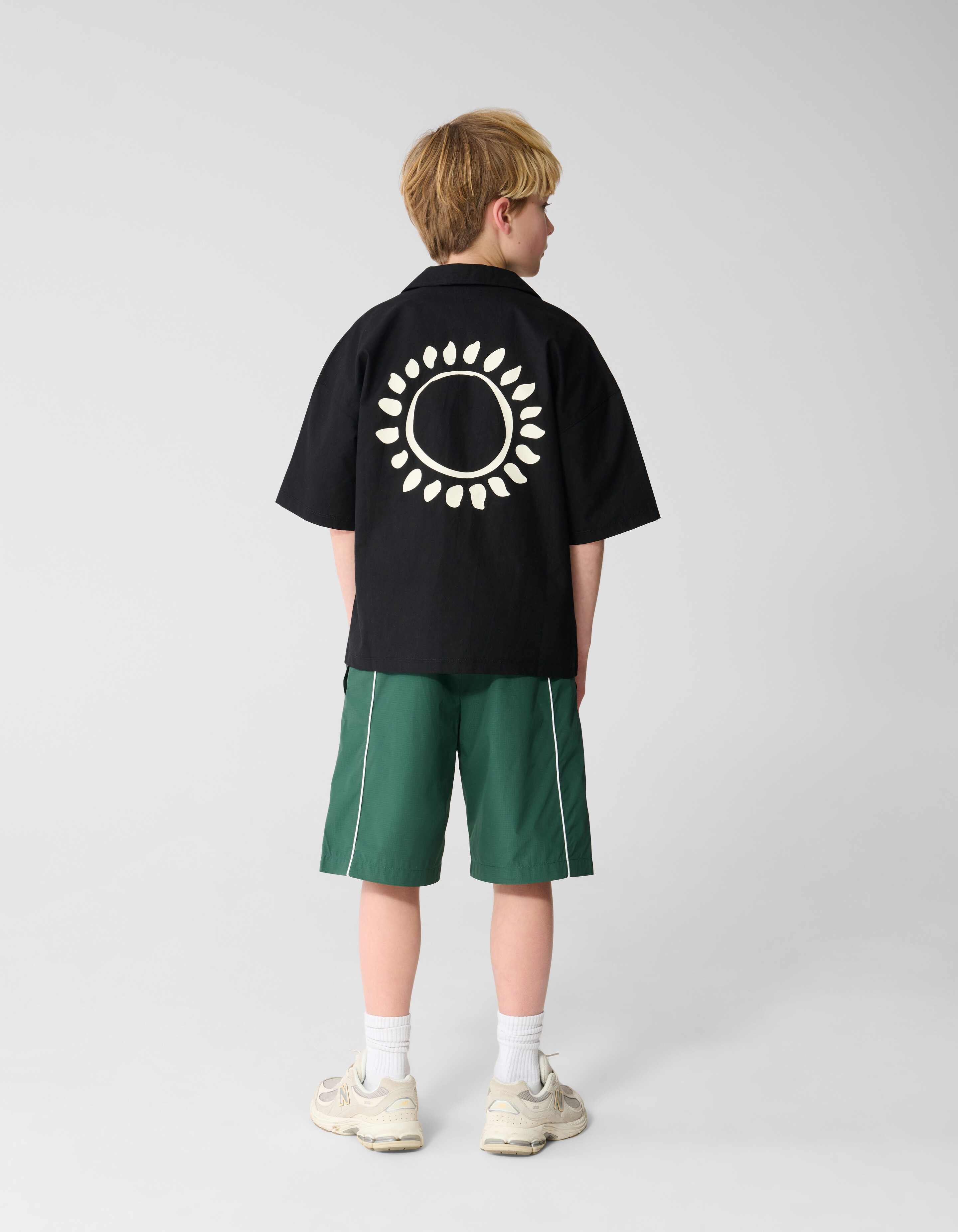 Linnen Artwork Overshirt Zwart SHOEBY BOYS
