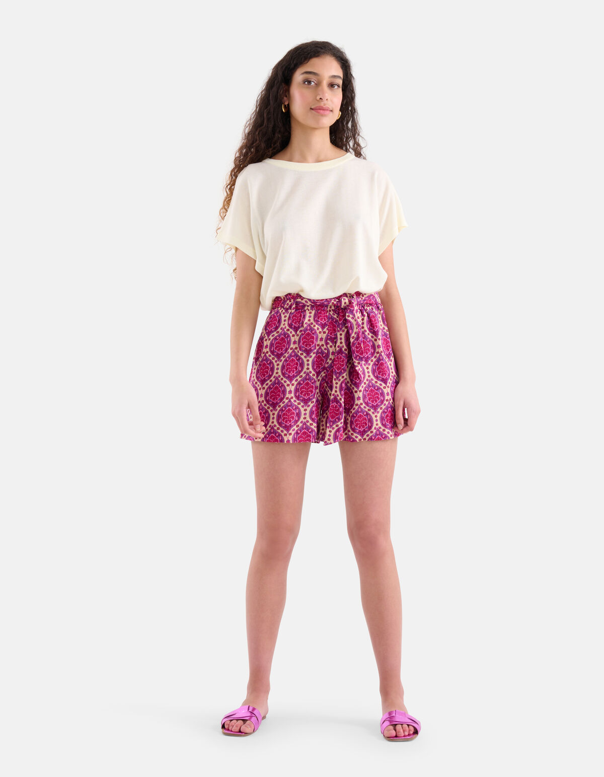 Grafische Lurex Short Paars SHOEBY WOMEN