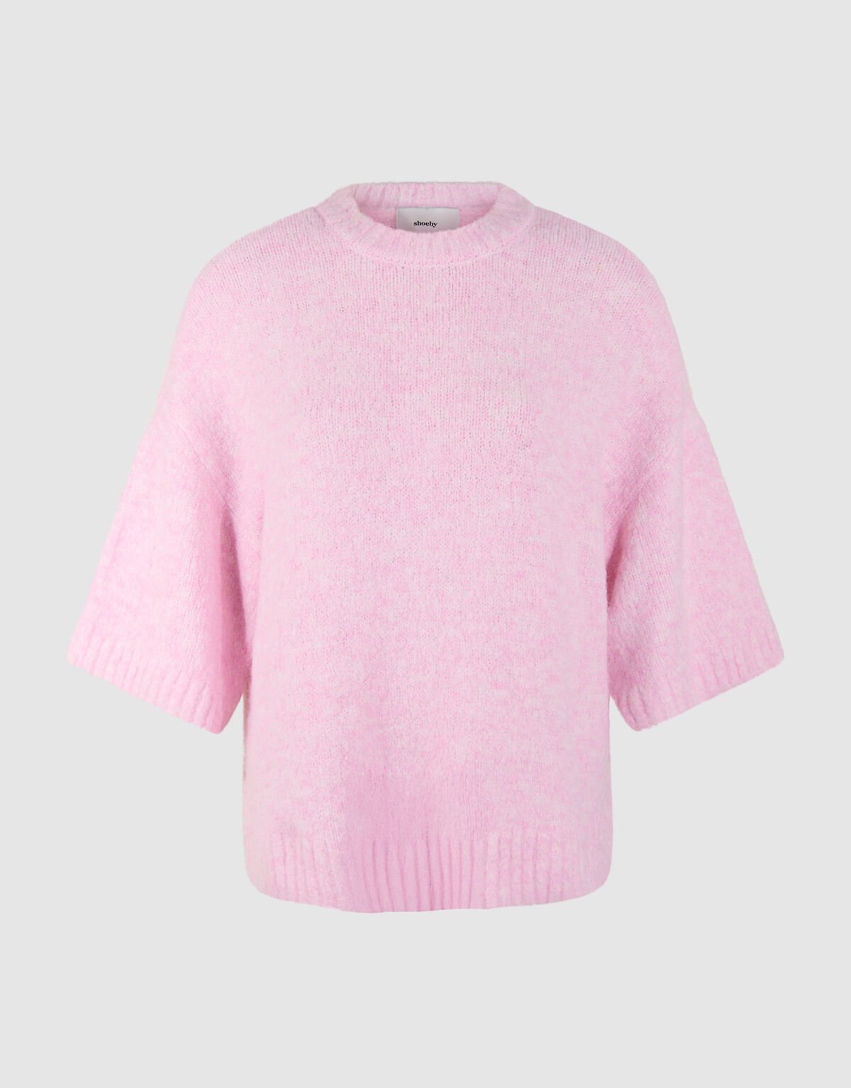 Hairy Short Sleeve Top Roze SHOEBY WOMEN
