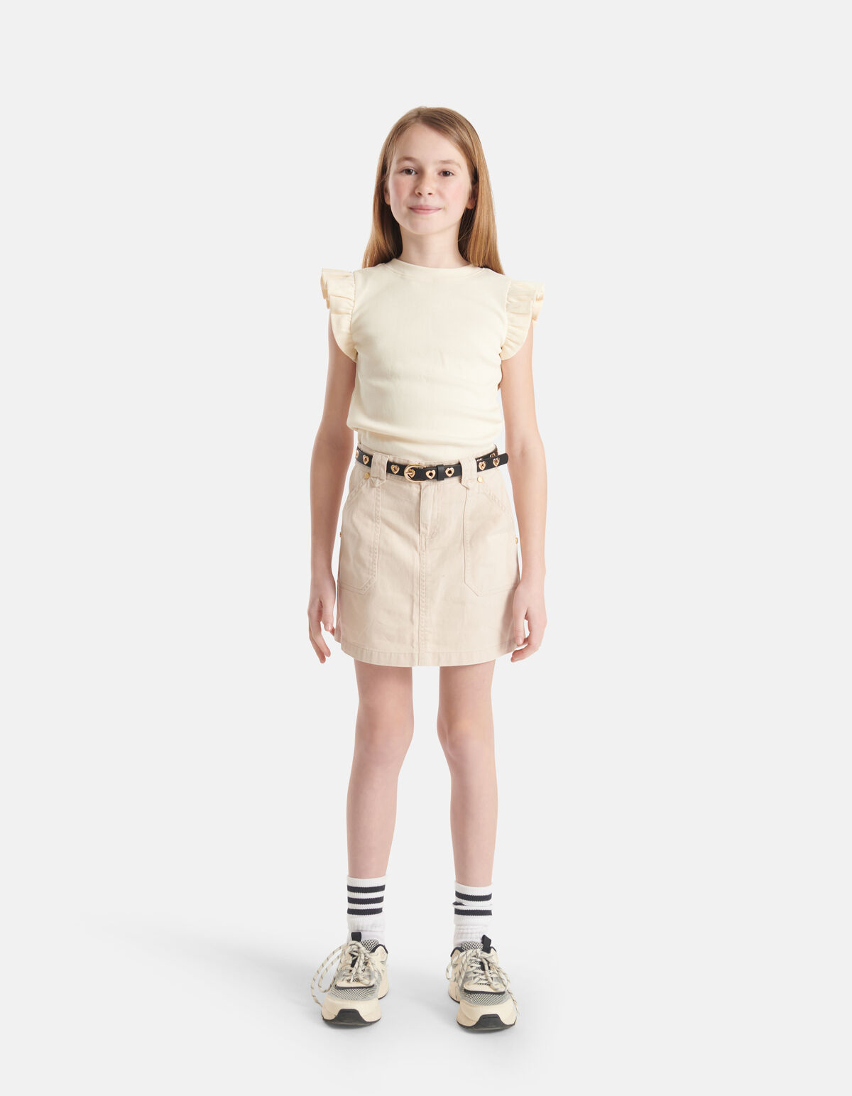 Twill Rok Gebroken Wit SHOEBY GIRLS
