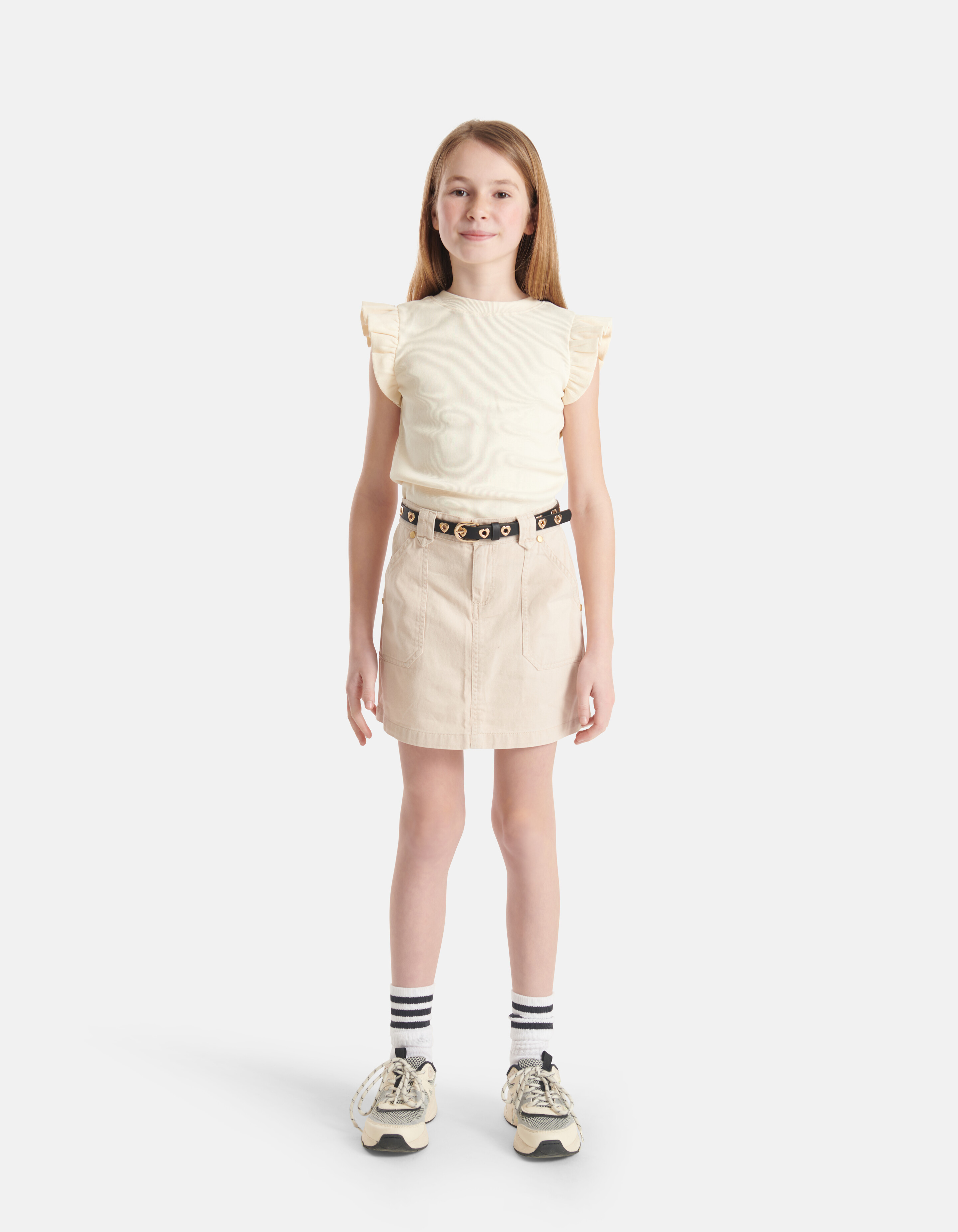Twill Rok Gebroken Wit SHOEBY GIRLS