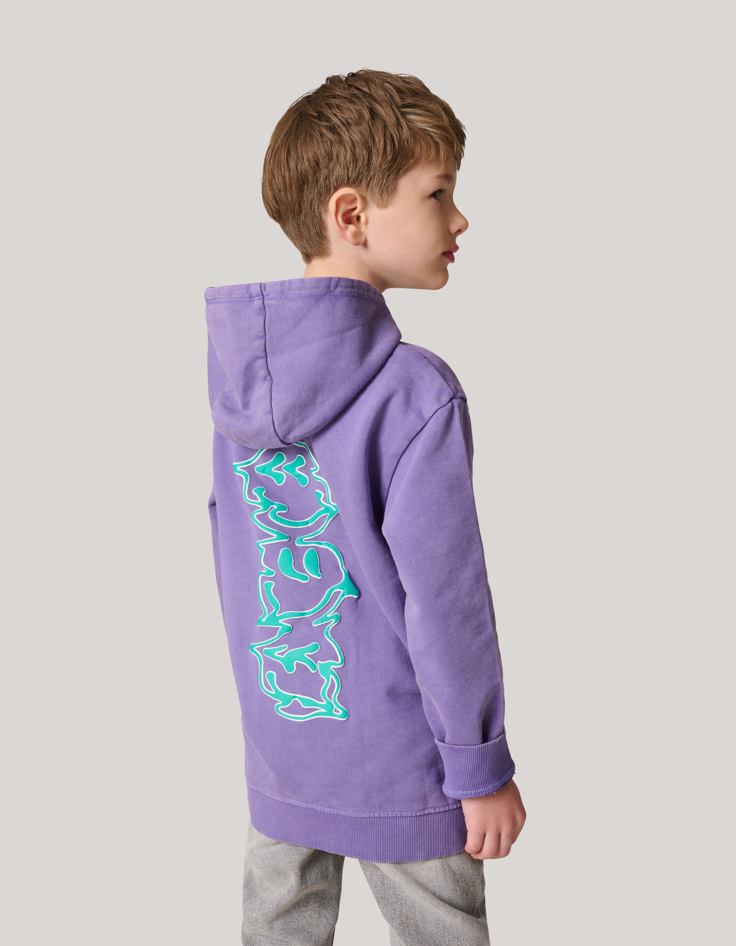 Washed Hoodie Paars SHOEBY BOYS