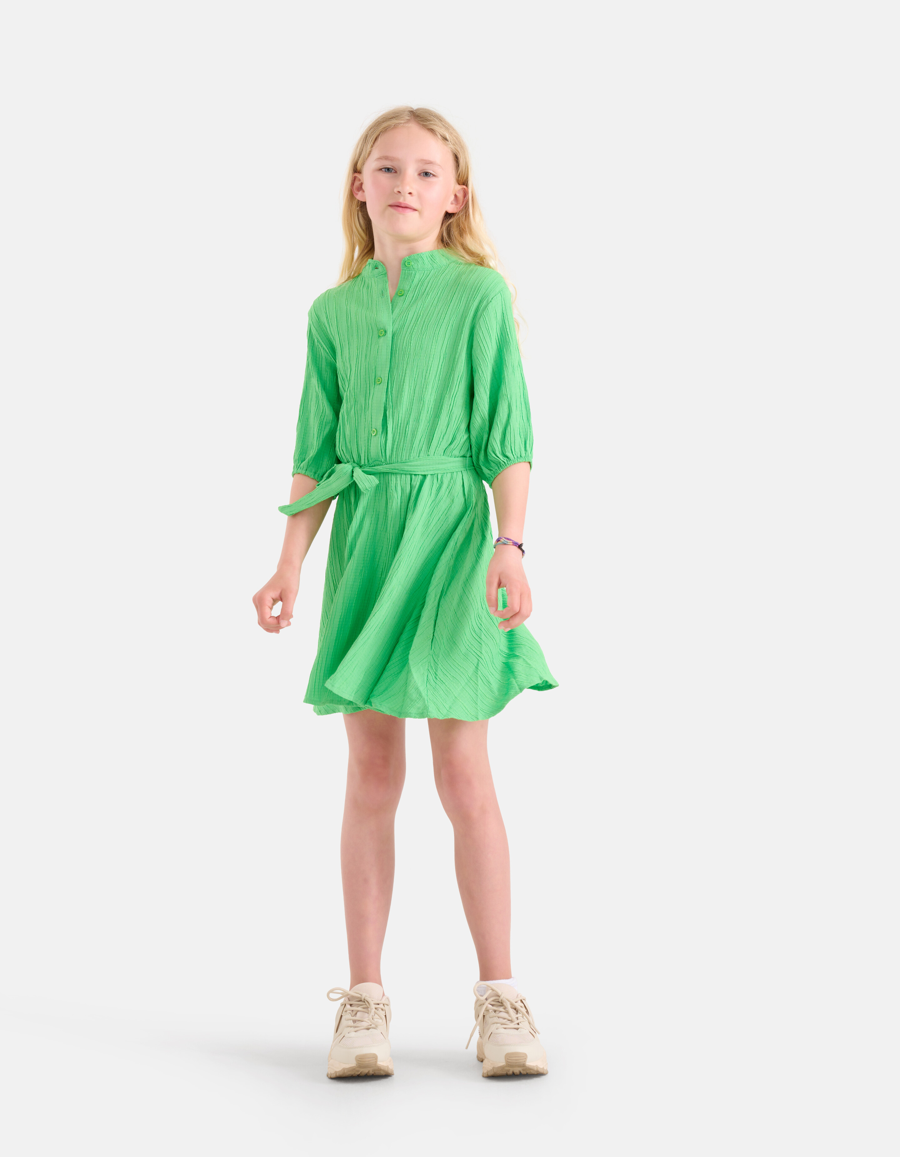 Plisse Jurk Groen SHOEBY GIRLS