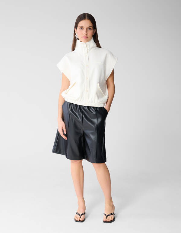 Sleeveless Sweat Jack Gebroken Wit SHOEBY WOMEN