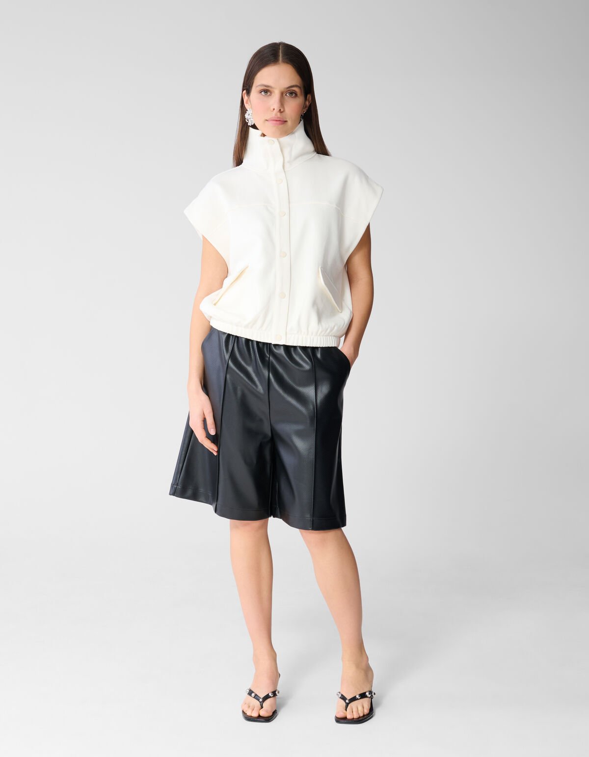 Sleeveless Sweat Jack Gebroken Wit SHOEBY WOMEN