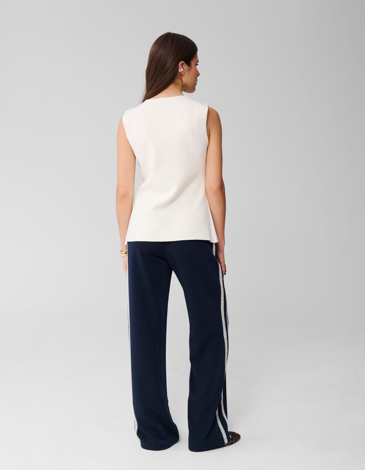 Knit Zandloper Gilet Gebroken Wit SHOEBY WOMEN