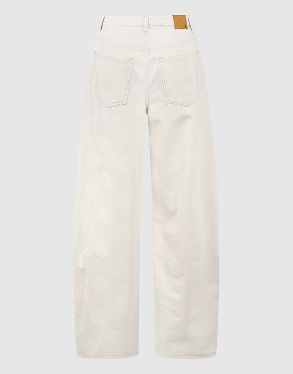 Polkadot Baggy Fit Jeans Gebroken Wit SHOEBY WOMEN