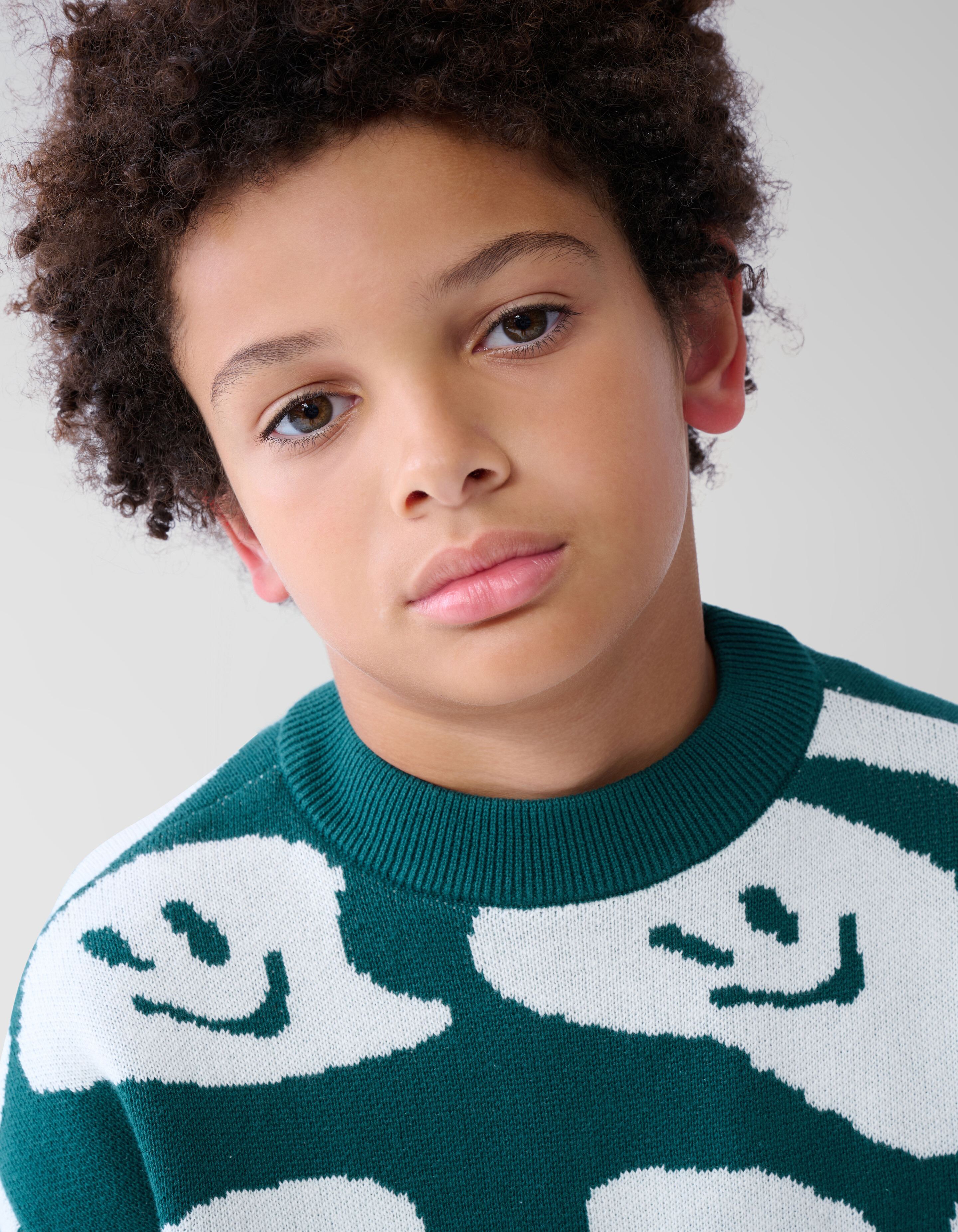 Printed Trui Donkergroen SHOEBY BOYS