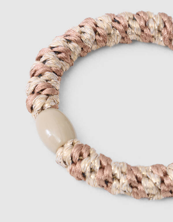 Lurex Haarelastiek Bruin SHOEBY ACCESSOIRES