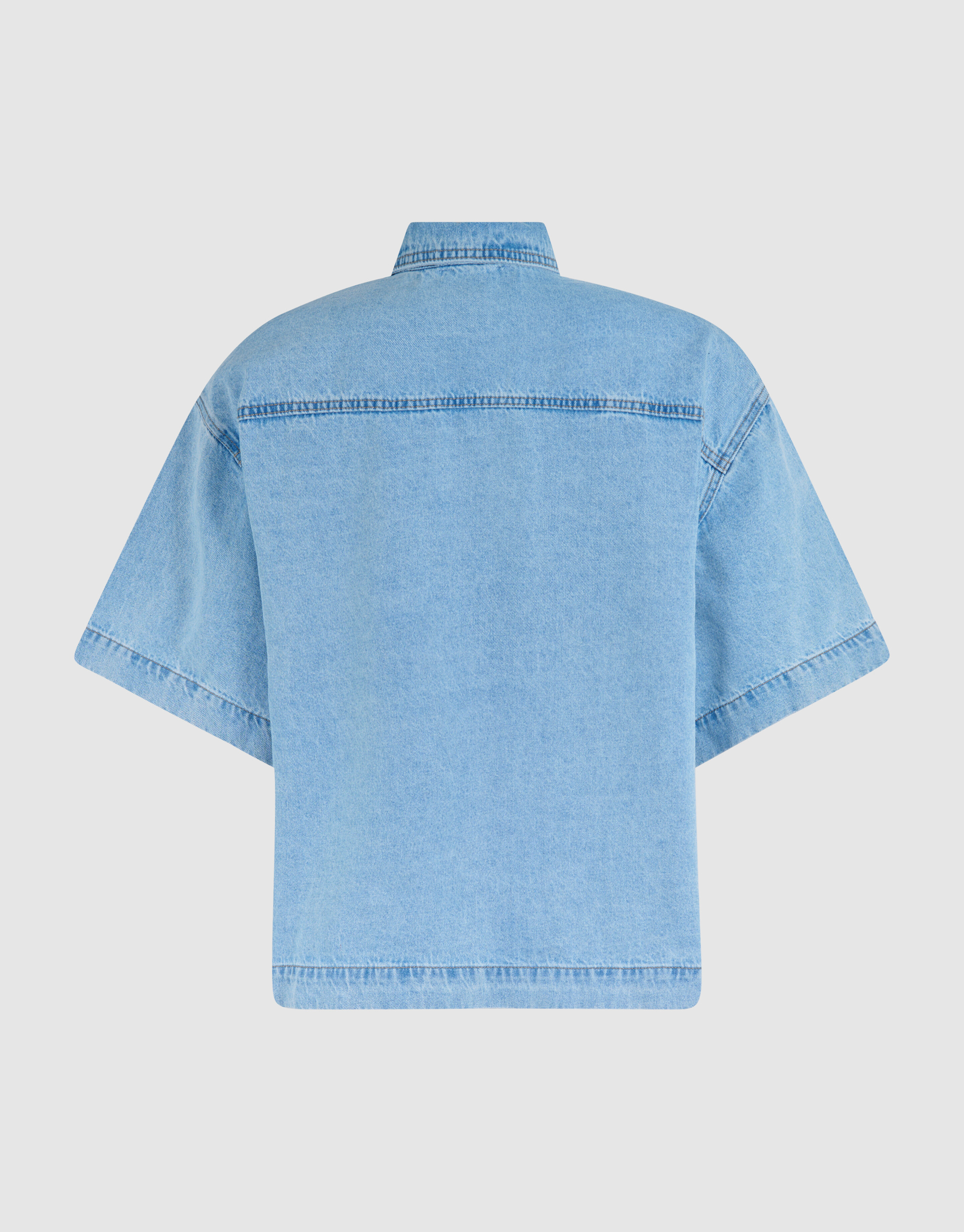 Oversized Denim Blouse Bleached By Monica SHOEBY WOMEN