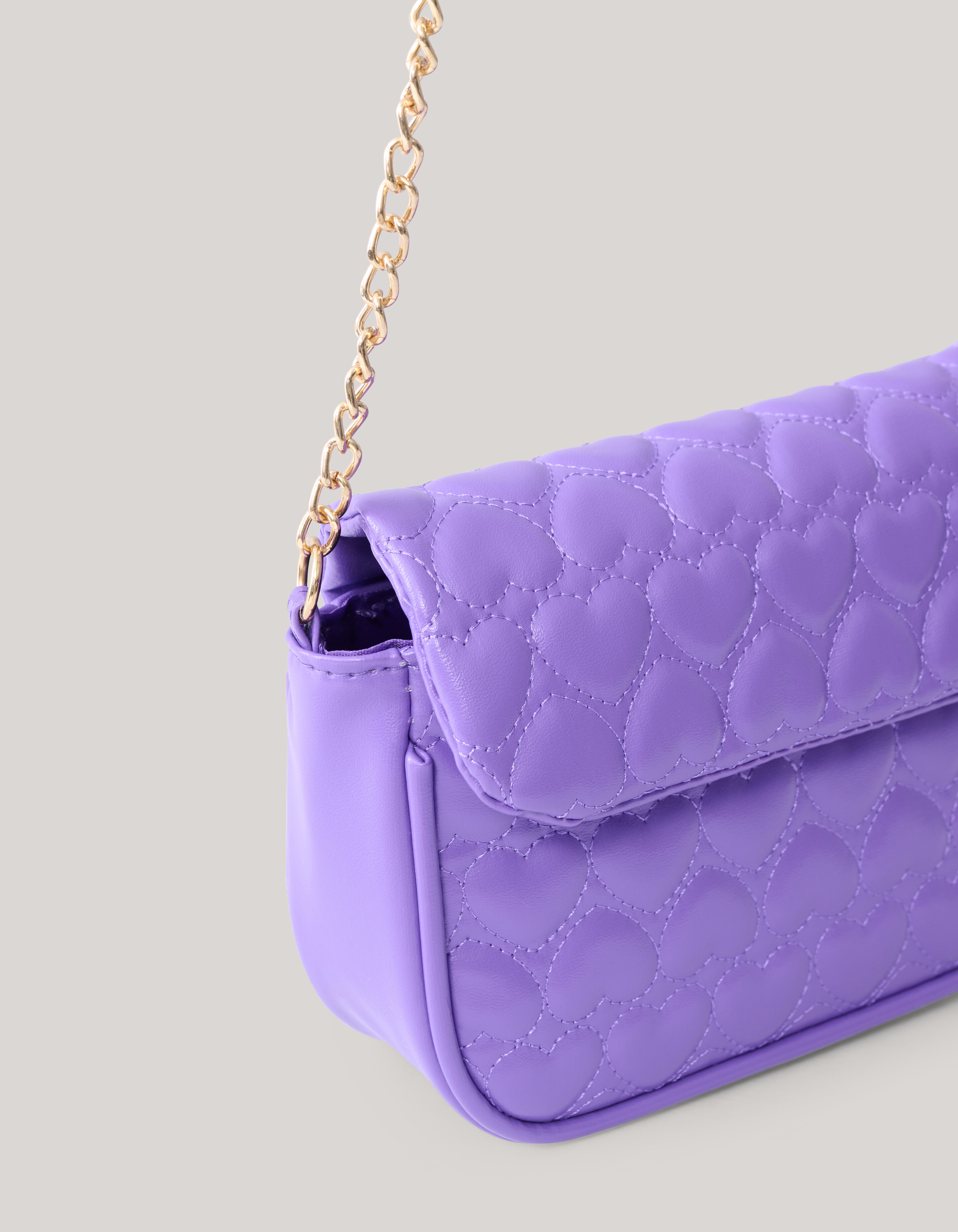 Quilted Heart Tas Paars SHOEBY ACCESSOIRES