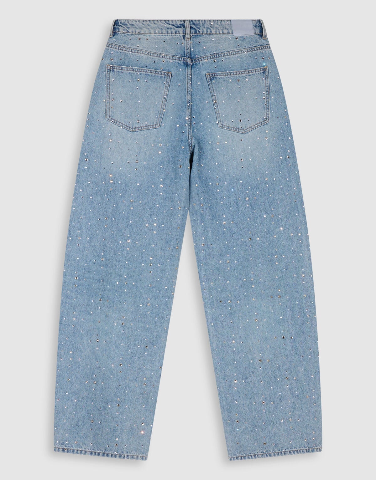 Strass Baggy Fit Jeans Blauw SHOEBY WOMEN